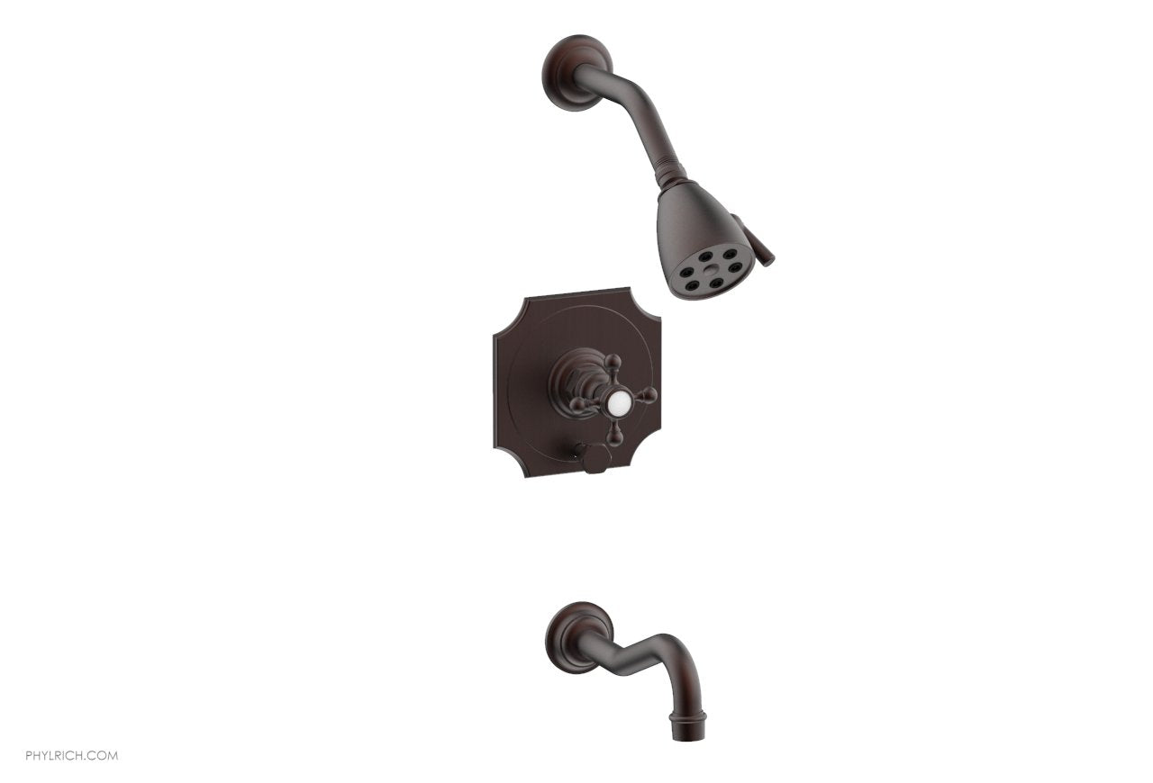 HENRI Pressure Balance Tub and Shower Faucet Set 161 29 - Chrome Finish for Bathroom & Shower Installation | Perfect for Modern Home Renovation & Spa-Like Experience