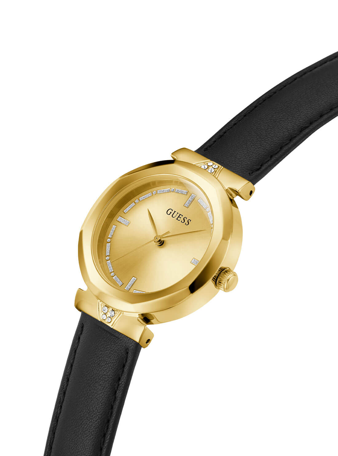 Gold Rumour Black Leather Watch for Men - Stylish & Durable Chronograph Timepiece - Perfect for Business, Casual & Formal Occasions