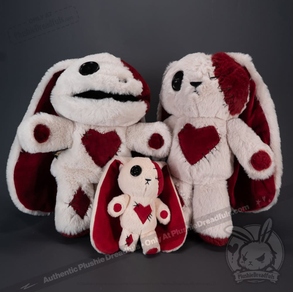 Plushie Dreadfuls Love Rabbit Plush Puppet - Soft Stuffed Animal Toy for Kids & Adults, Perfect for Cuddling, Gifts, and Home Decor
