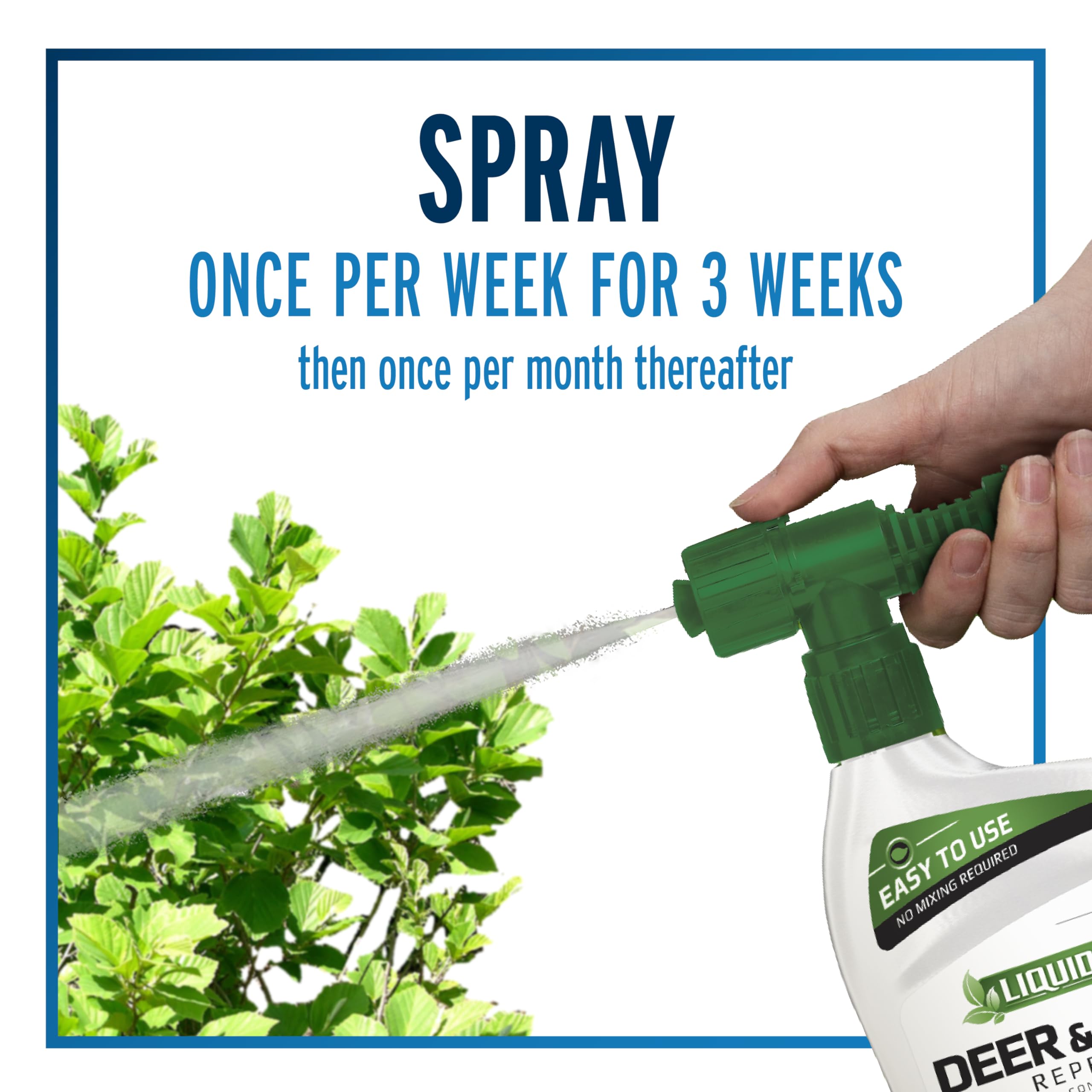 Liquid Fence Deer and Rabbit Repellent Concentrate - 32 oz Hose-End Sprayer - Natural Animal Repellent for Gardens, Lawns, and Landscapes - Protect Plants from Deer, Rabbits, and Other Pests
