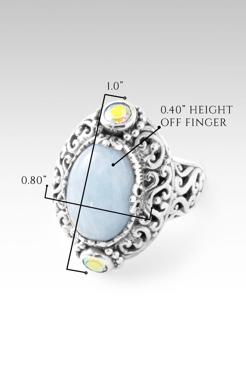 Song of Angels Ring™ - Aquamarine & Mercury Mist™ Mystic Topaz Sterling Silver Jewelry for Women, Gift for Her, Birthday, Anniversary, Wedding, Engagement, Spiritual Healing