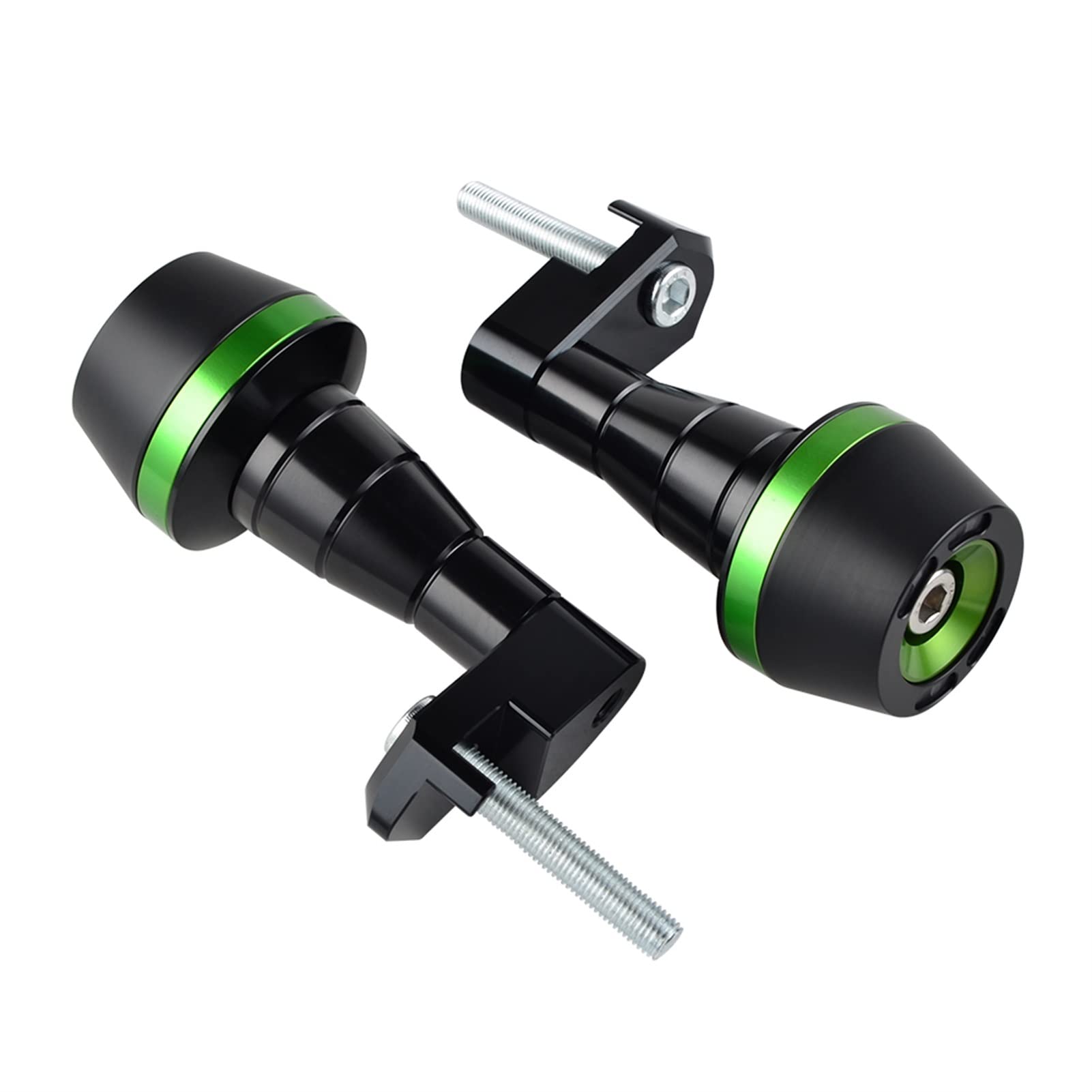 Kawasaki Z1000 2010-2017 & Z1000R 2017 Frame Sliders - Green Motorcycle Fairing Engine Crash Protectors for Enhanced Safety and Fall Protection on Road and Track