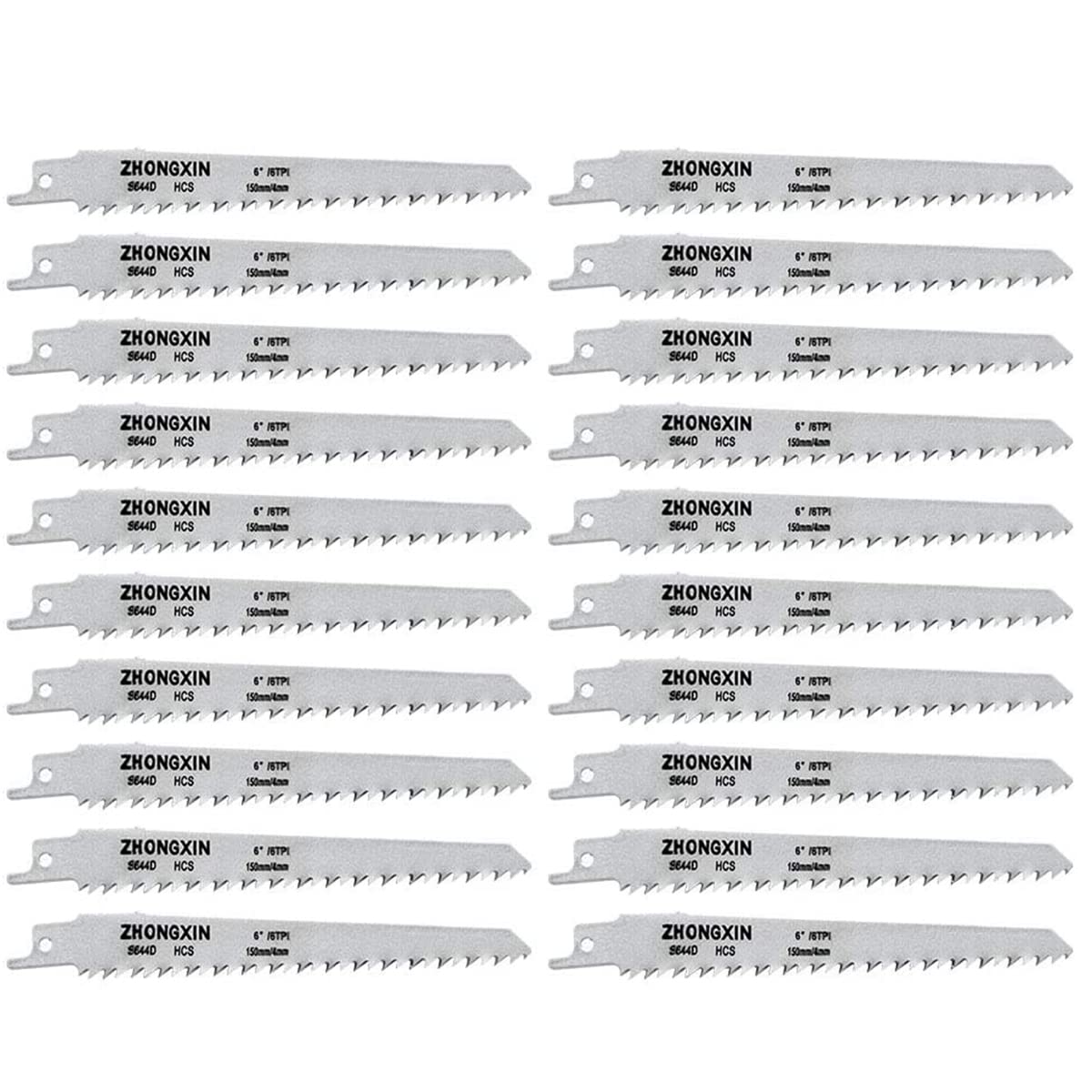 20pc 150mm Bi-Metal Saw Blades Set for Wood & Metal Cutting - DIY & Construction Use