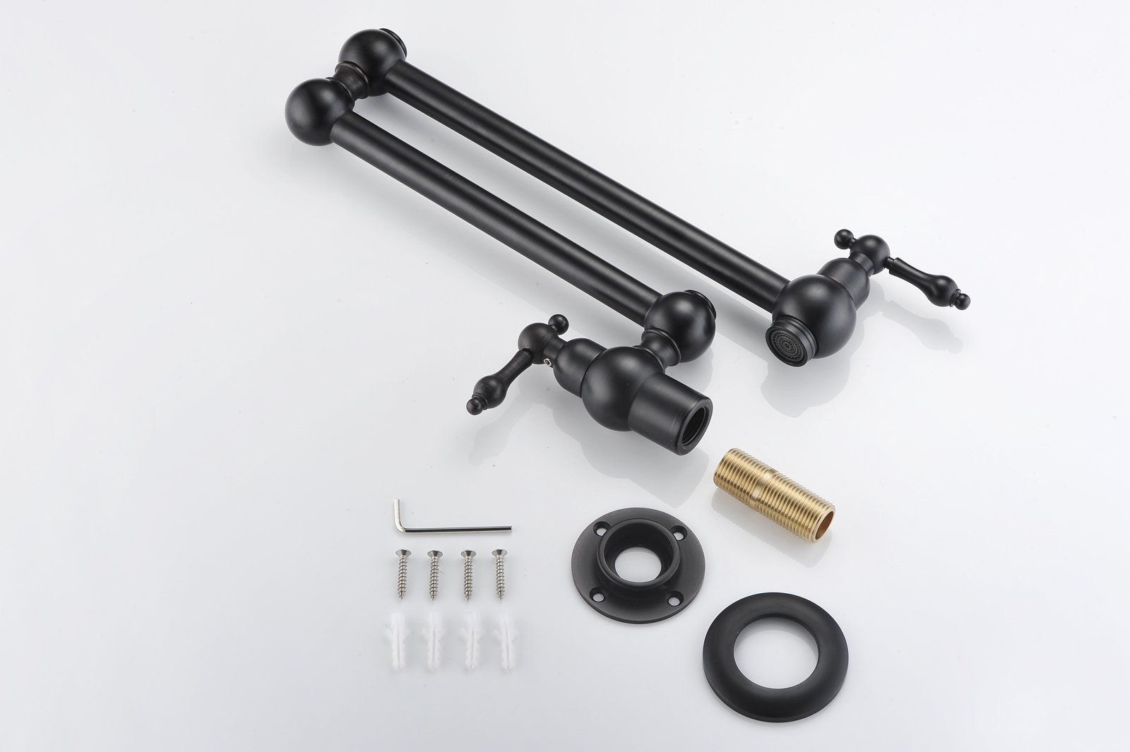 Premium Bronze Pot Filler Faucet - Wall Mount Oil Rubbed Bronze with Dual Swing Joints & 24