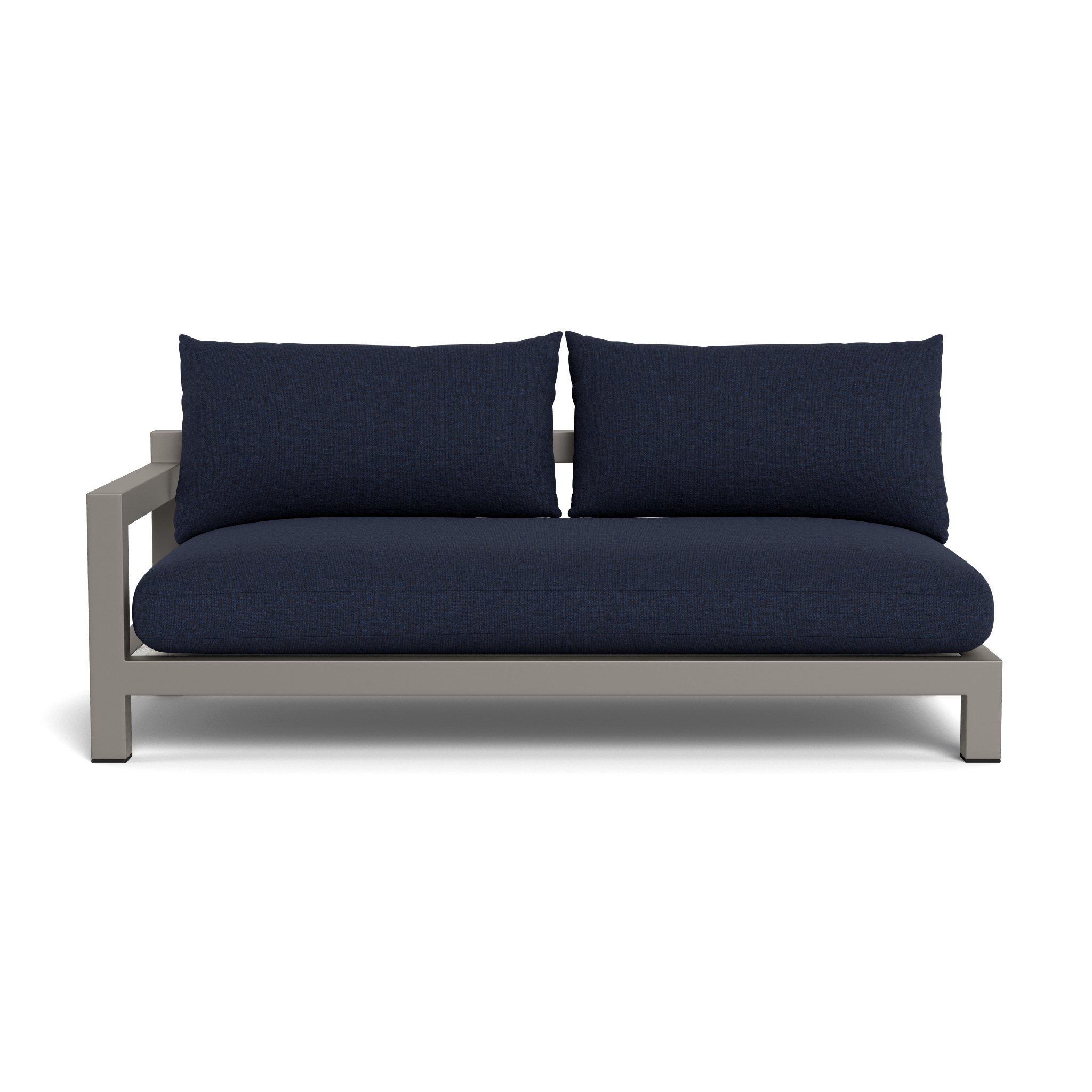 Pacific Aluminum 2-Seat 1-Arm Outdoor Patio Bistro Set - Perfect for Small Balconies, Gardens & Cafe Style Dining
