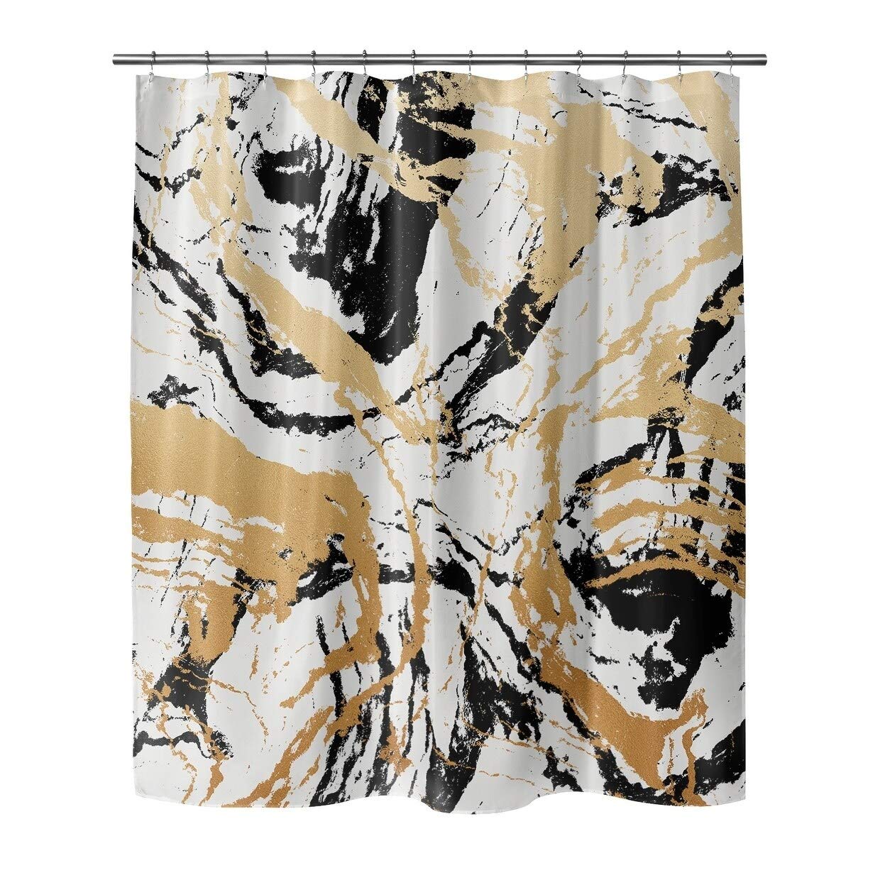 Elegant Marble Shower Curtain by Marina Gutierrez - Waterproof Bathroom Decor for Modern Homes & Luxury Hotels