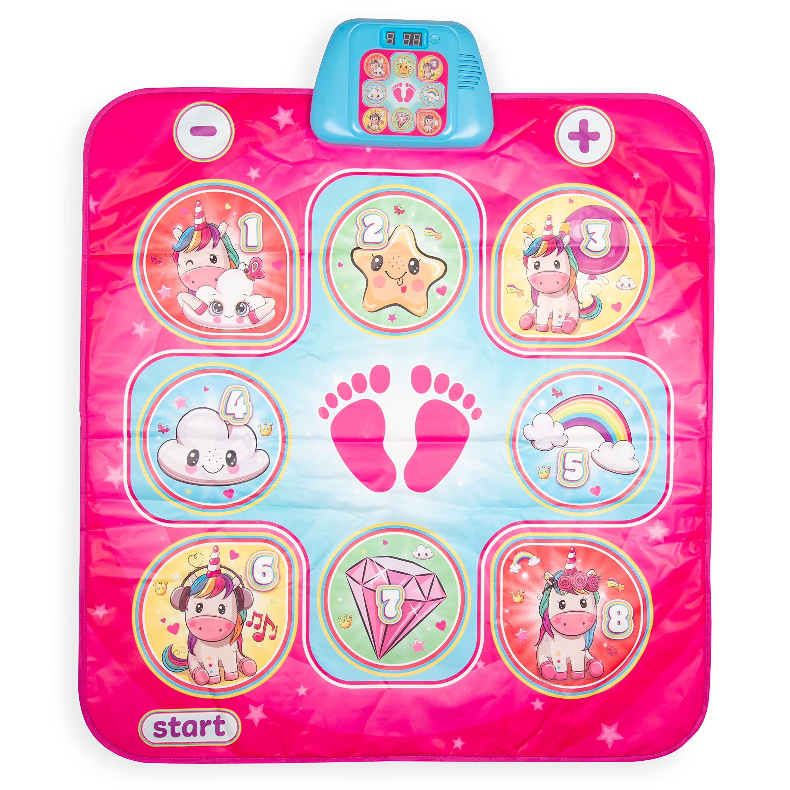 Dance Mat for Girls & Boys - Interactive Dance Pad with 6 Game Modes & US Music - Electronic Musical Dance Mat for Kids Ages 3+ - Perfect for Indoor Play, Birthday Gifts & Family Fun