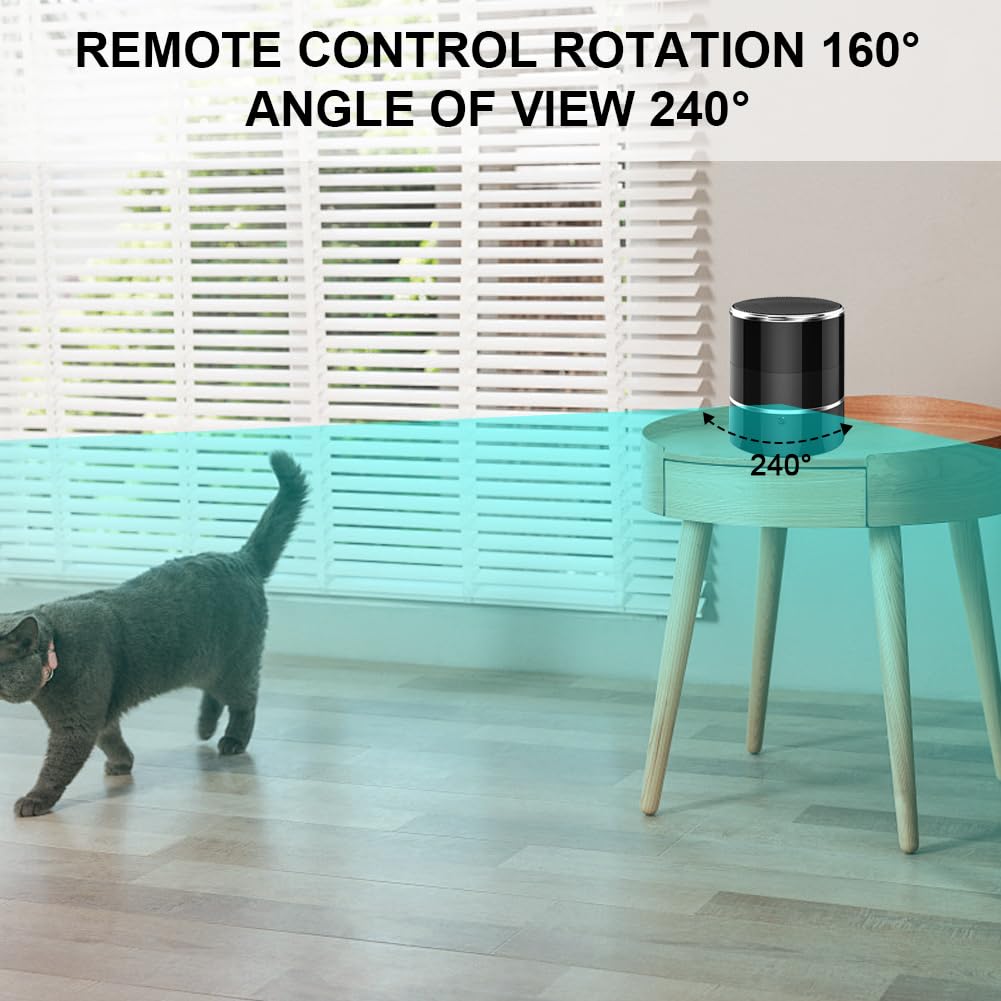 Wireless Security WiFi Camera with Bluetooth Speaker - 240° Wide Angle View, 1080P HD, Motion Detection, Phone App Control for Home, Office & Store Surveillance (2.4G/5G Dual Band) | Perfect for Baby Monitoring, Pet Watching & Business Security