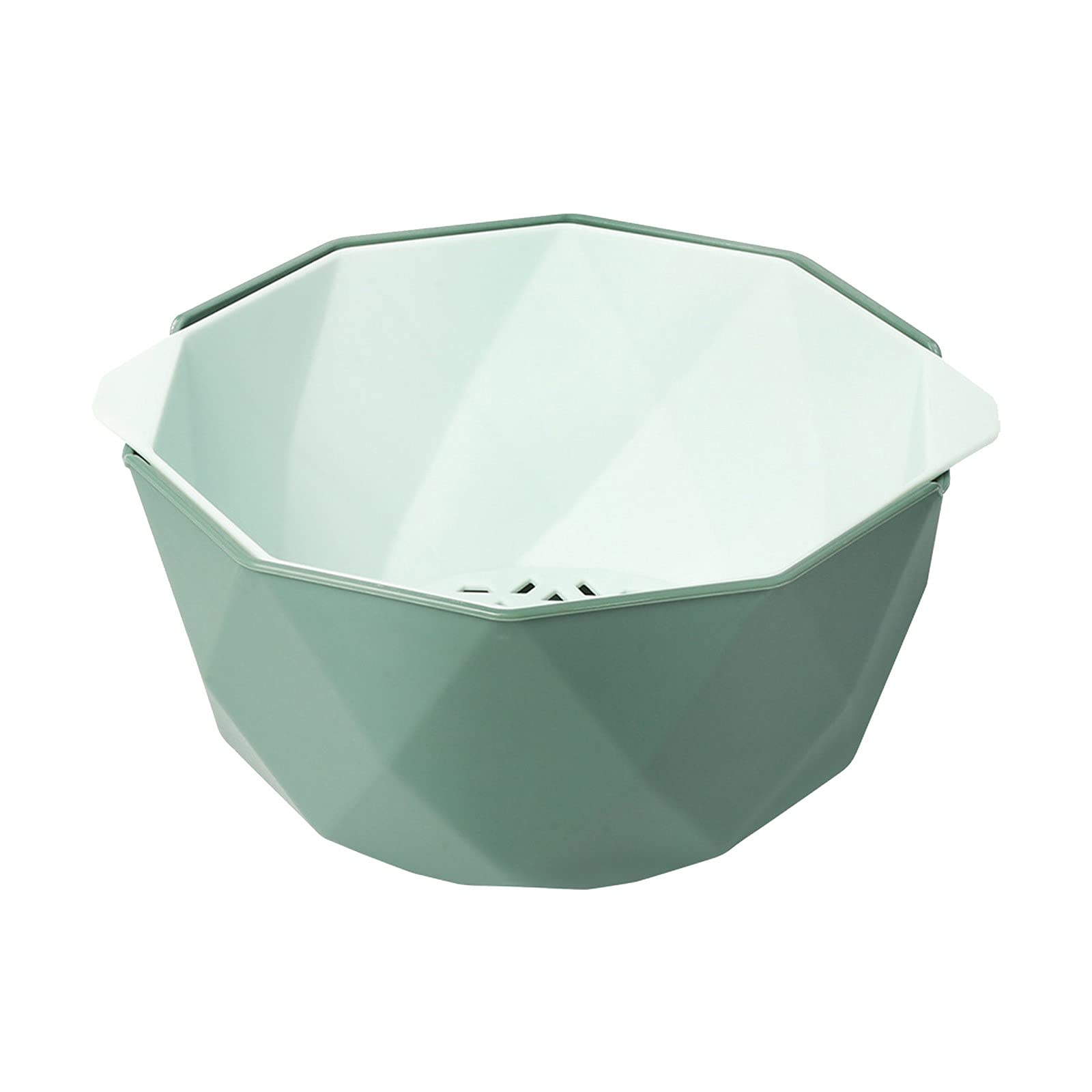 Zerlibeaful Double-Layer Hollow Basket - Large Green Vegetable & Dish Drying Rack for Kitchen, Dining & Bar Storage