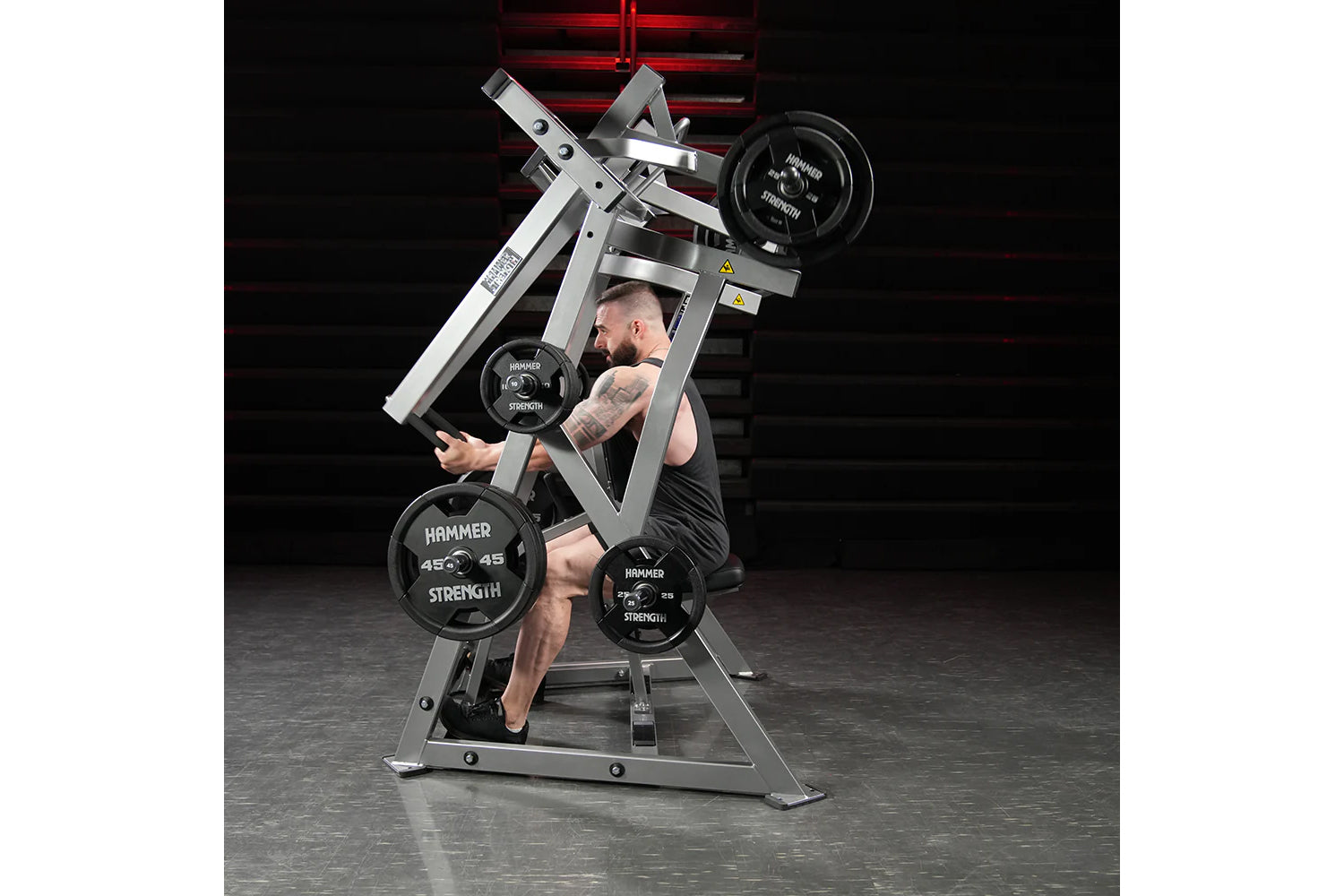 Hammer Strength Plate Loaded Iso-Lateral Row Machine for Home & Commercial Gym - Build Back Muscles with Adjustable Weight Training Equipment