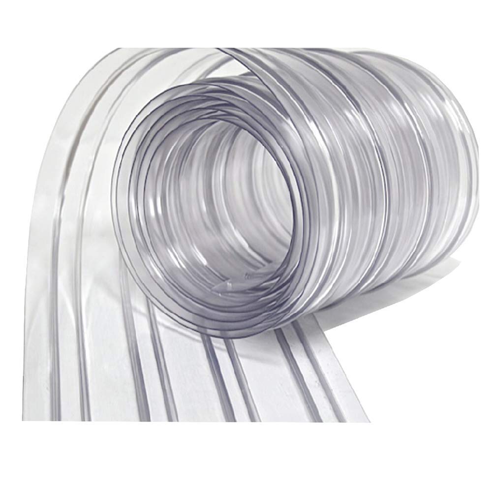 RESILIA Vinyl Replacement Strip Curtain for Walk-in Freezers, Coolers & Warehouse Doors - Industrial Grade Thermal Insulating Plastic Curtains, 8” x 75’ PVC Roll, Clear - Ideal for Cold Storage, Food Processing & Logistics Facilities