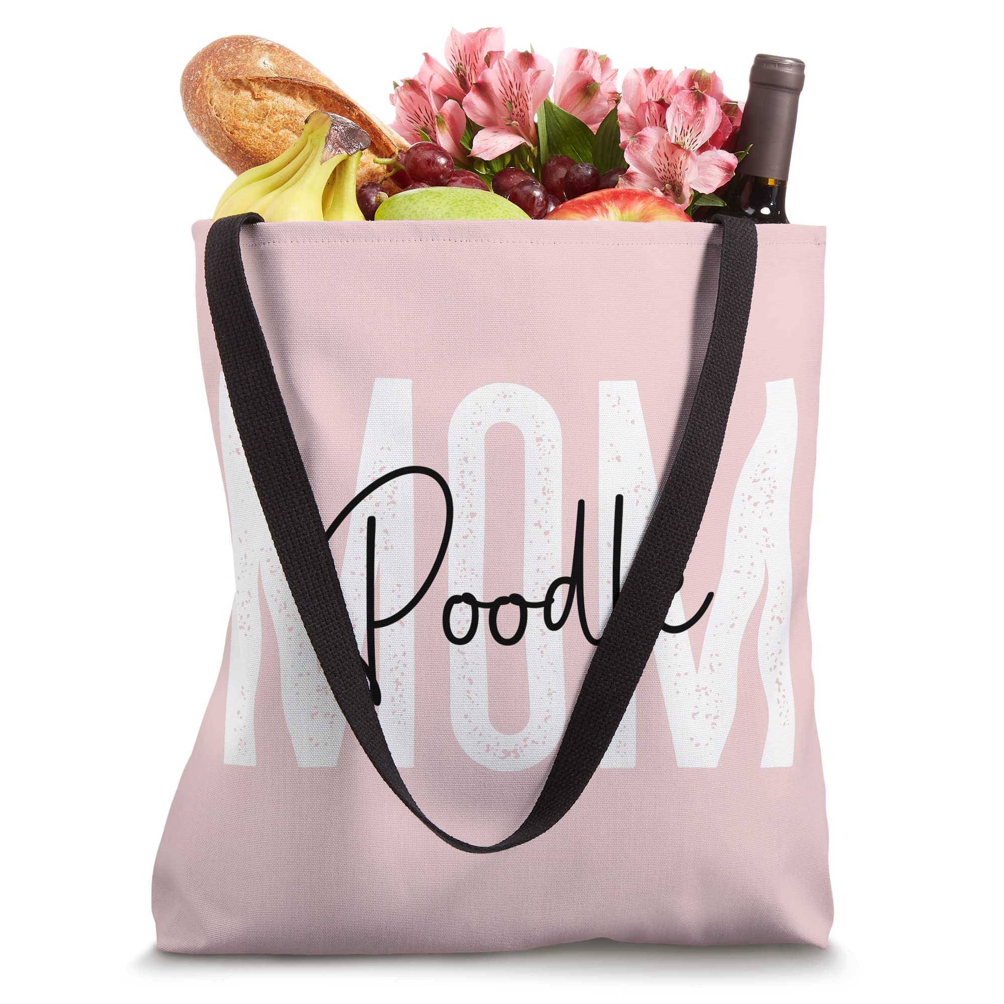 Stylish Poodle Mom Tote Bag - Large Canvas Shoulder Bag for Women, Dog Lovers Gift - Perfect for Shopping, Beach & Daily Use