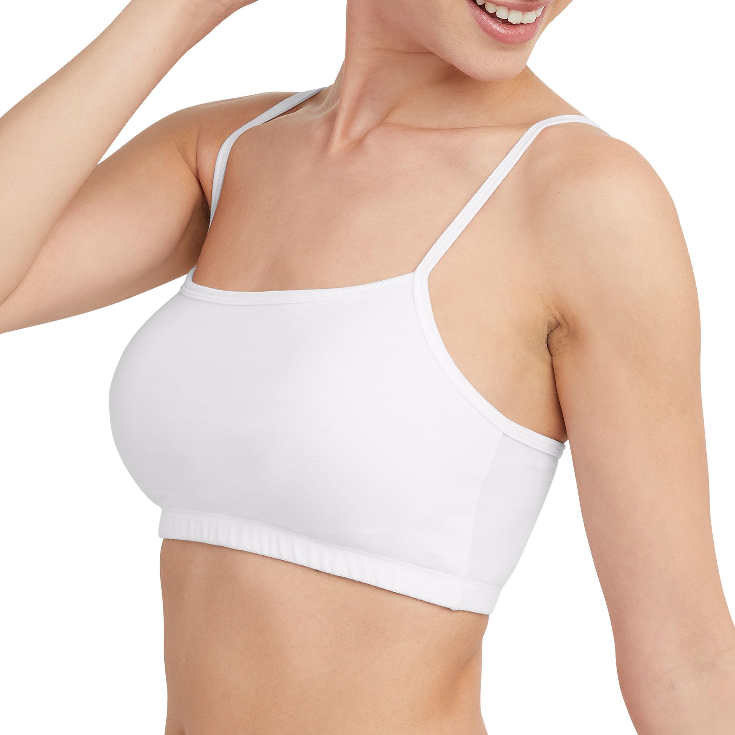 Hanes Women's Cotton Comfort Bralette 3-Pack - Soft Wireless Bras for Sleep, Lounge & Everyday Wear - Breathable Seamless Underwear for Women
