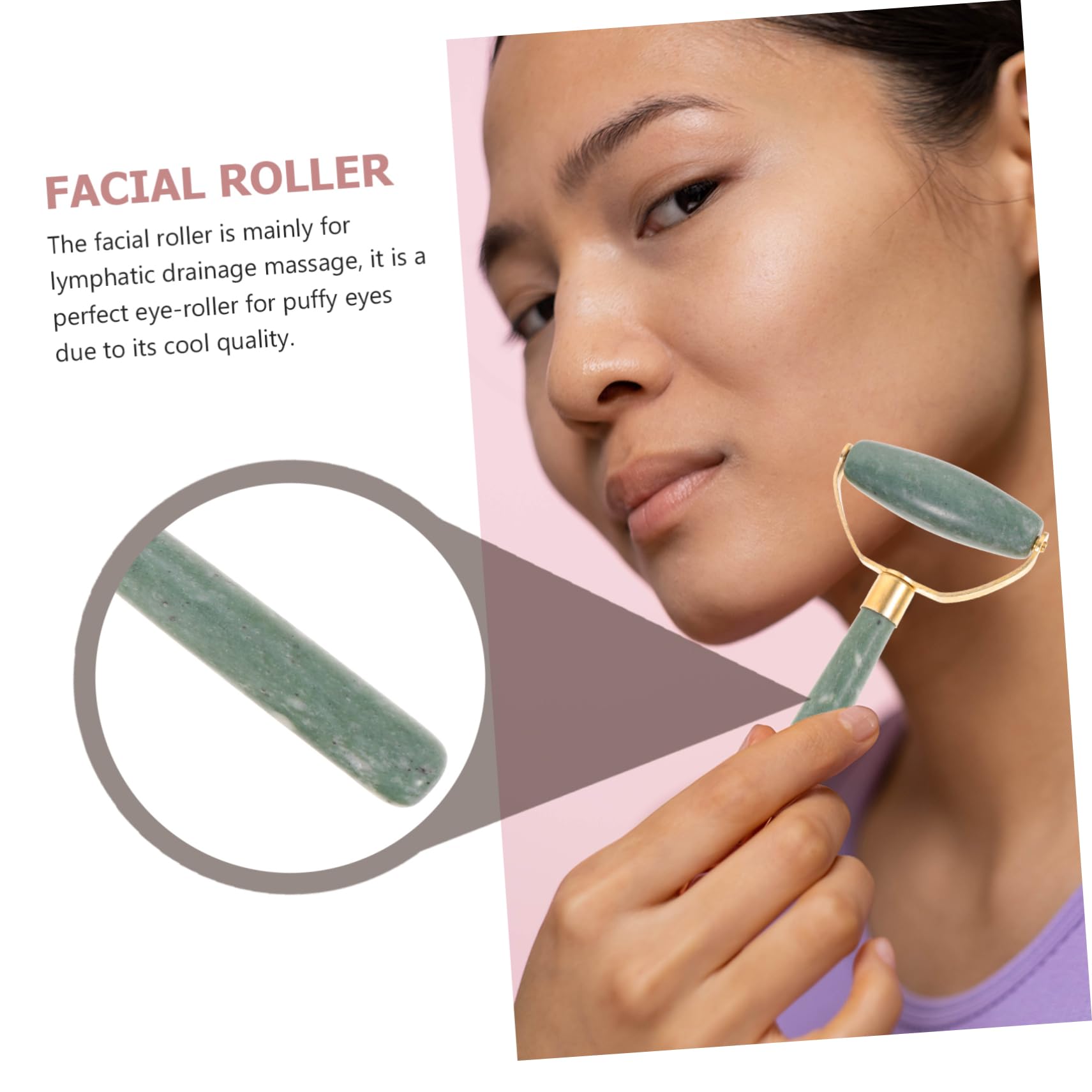 2pcs Jade Massage Roller & Gua Sha Tool Set - Facial Skin Care, Body Massager, Anti-Aging & Relaxation - Perfect for Home Spa, Self-Care Routine & Gift Giving