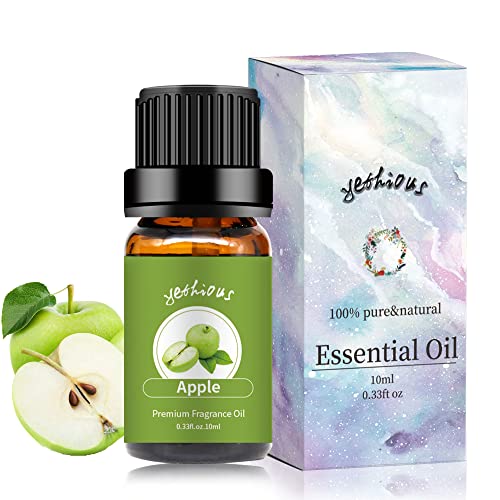 Premium Organic Apple Essential Oil - 100% Pure Natural Fruit Oil for Diffusers, Aromatherapy & Massage - 10ml Bottle - Perfect for Relaxation, Stress Relief & Home Fragrance