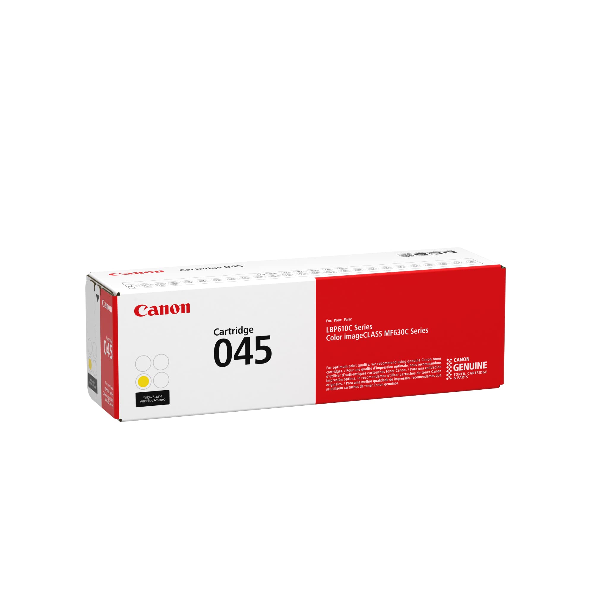 Genuine Canon 045 Yellow Toner Cartridge - High-Quality Replacement for Canon Printers - Perfect for Office, Home, and Business Printing Needs
