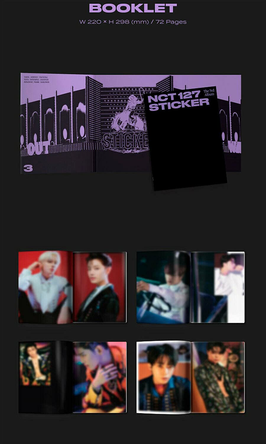 NCT 127 [STICKER] 3rd Album - Limited Edition CD with 72p Photobook, Folded Poster, Stickers & Photo Cards | K-Pop Collectible for Fans | Perfect for Gift Giving & Music Collections
