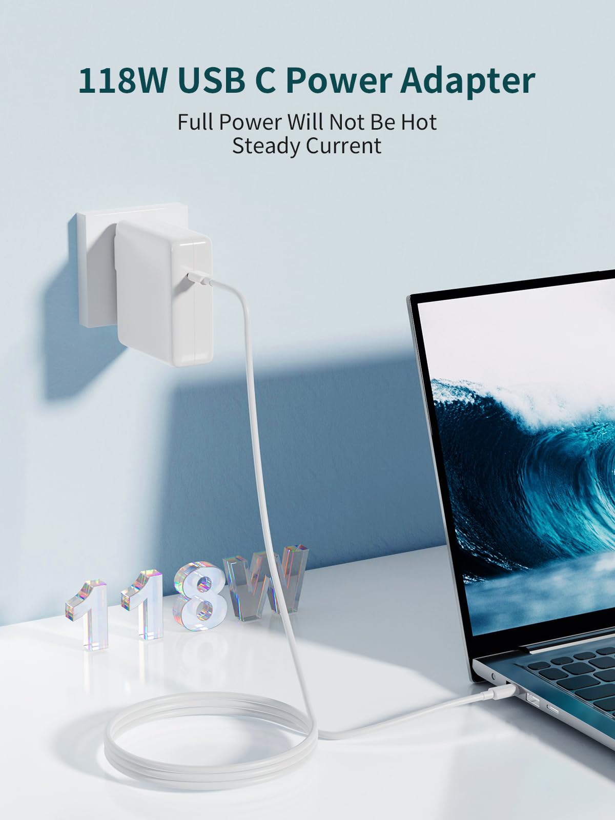 Original Title: Macbook Pro Charger 118W Usb-C Power Adapter For Macbook Pro Air 13 14 15 16 Inch Mac Book Laptop Retina M2 M1 2023 2022 2020 2019 2018 2017 2016 Computer Usb C To C Fast Charging Charger For IPad Pro    Optimized Title:   **118W USB-C Fast Charger for MacBook Pro/Air 13/14/15/16 Inch (M1/M2, 2016-2023) & iPad Pro - High-Speed Power Adapter with USB-C to USB-C Cable - Perfect for Home, Office & Travel**