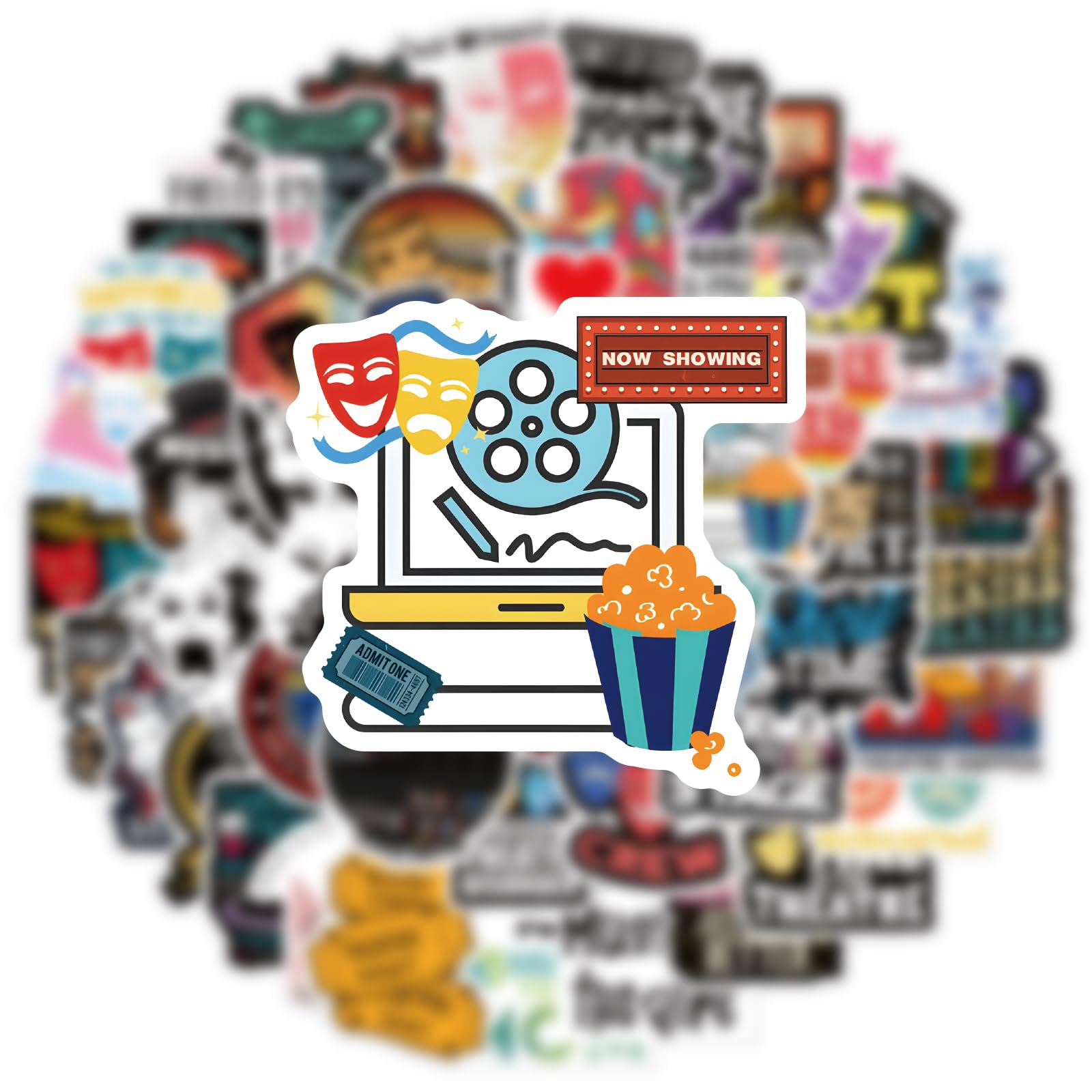 63Pcs Aesthetic Graffiti Waterproof Vinyl Stickers for Kids, Teens & Adults - Perfect for Water Bottles, Laptops, Suitcases - Great for Birthday Parties, Halloween Decorations & DIY Craft Projects