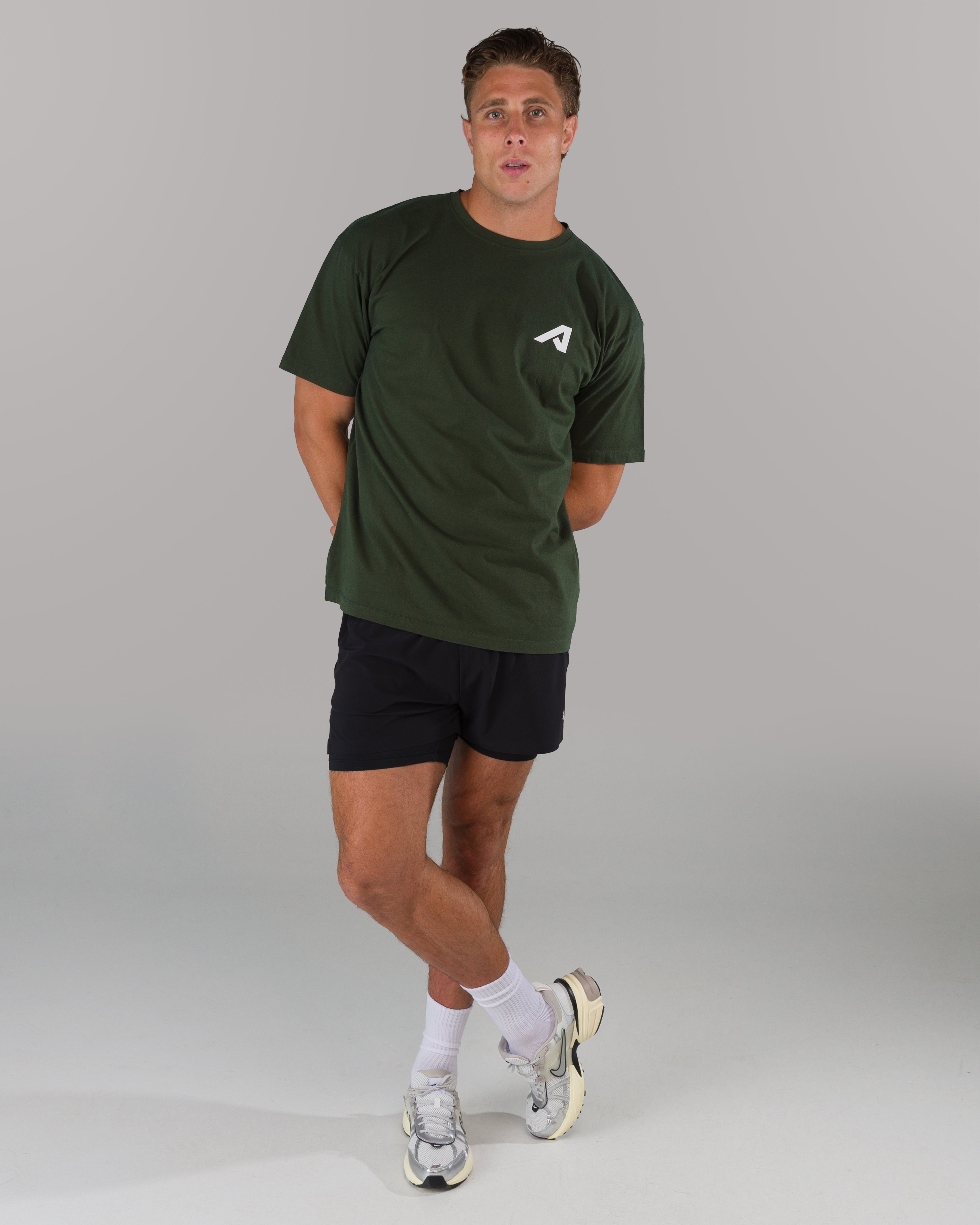 Alpha Tee - Premium Cotton Moss Green T-Shirt for Men | Soft & Breathable Casual Wear | Perfect for Outdoor Activities, Gym & Everyday Use