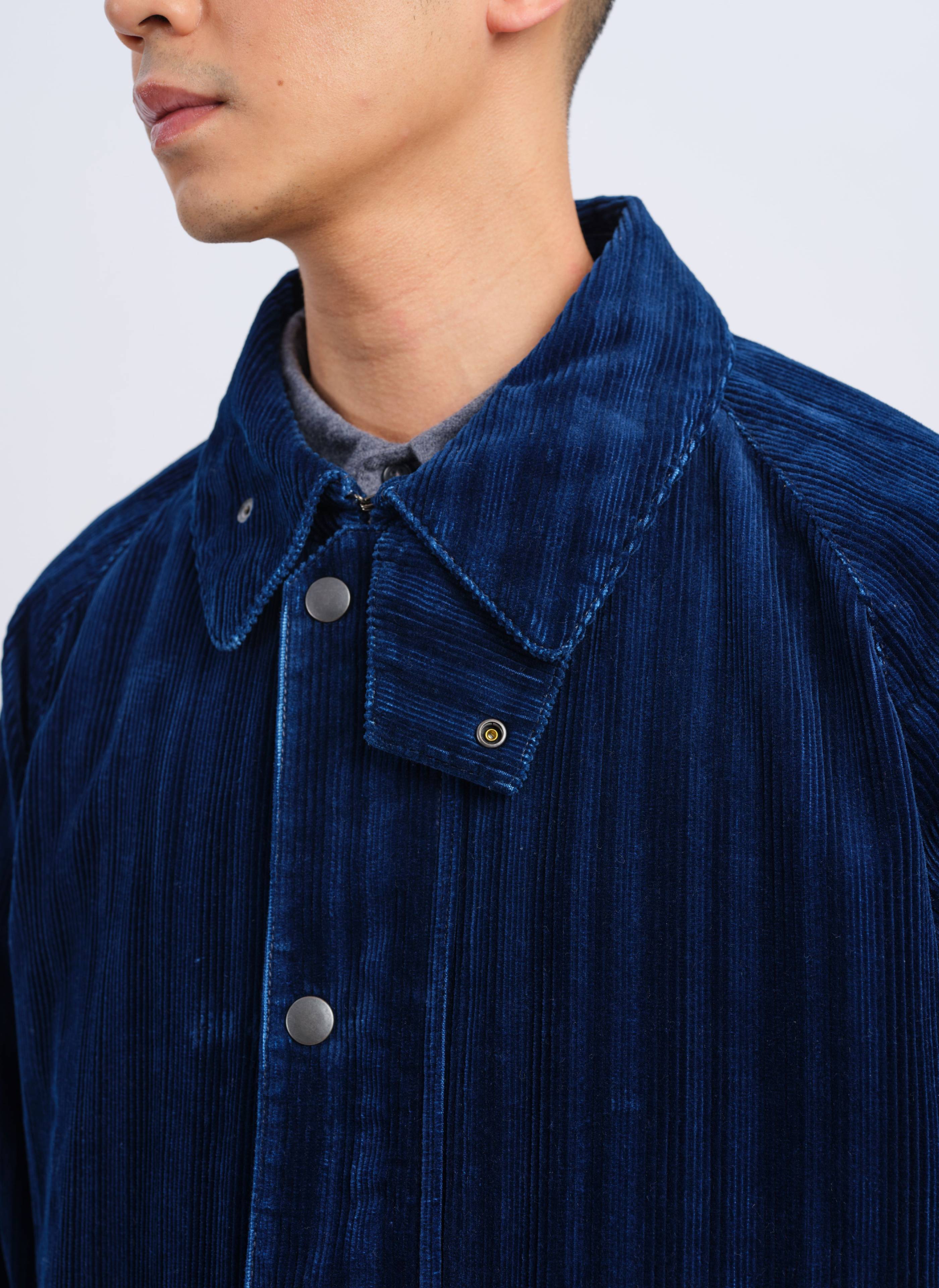 Indigo Cotton Corduroy Hunting Jacket - Warm & Durable Outdoor Jacket for Men - Perfect for Hunting, Hiking & Fall Adventures