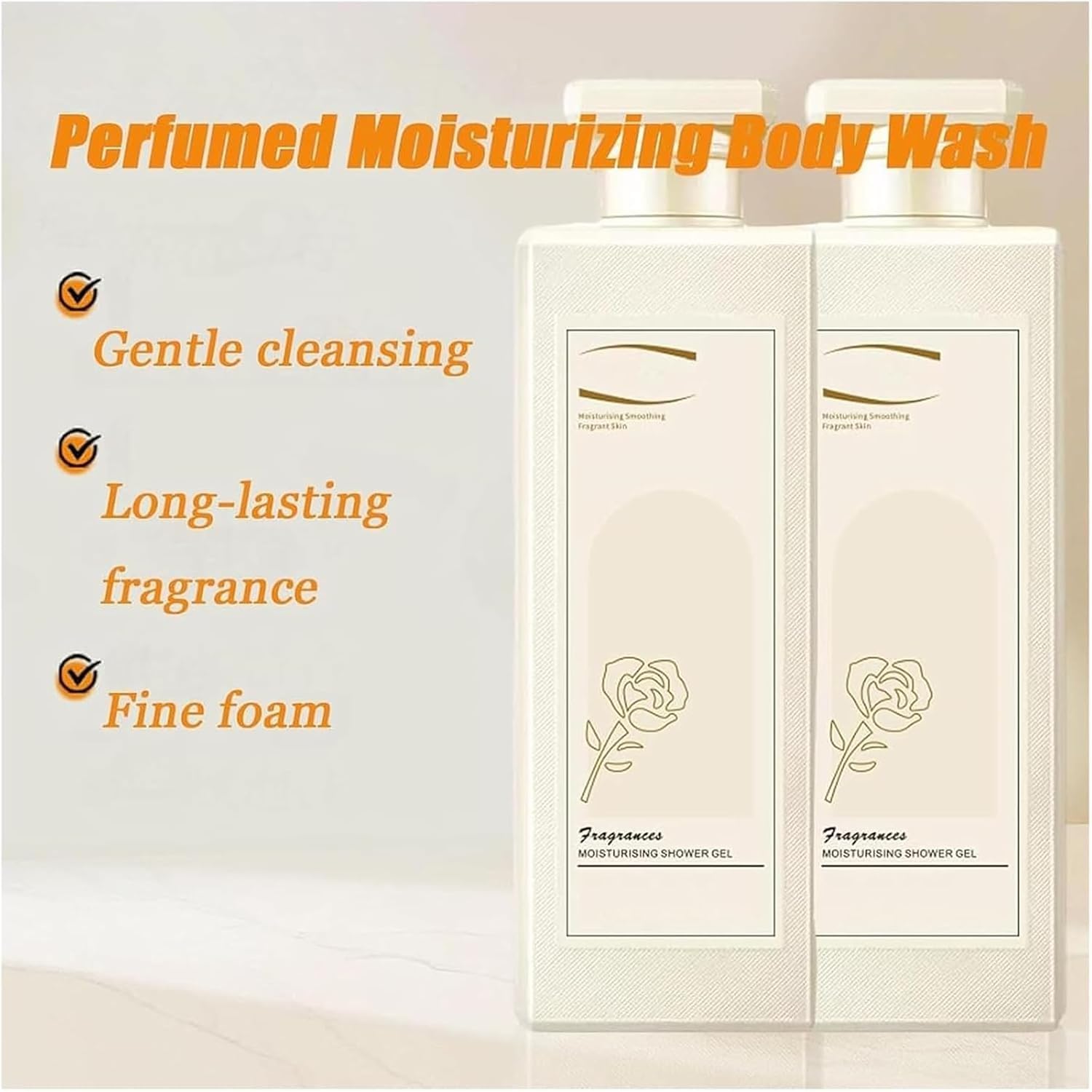 800ML Urose Body Wash - SANYEQUEEN Perfumed Moisturizing Shower Gel with Long-Lasting Fragrance | Korean-Inspired Hydrating Body Wash for Dry Skin | Perfect for Daily Shower, Spa Day & Gift Giving (1pc)