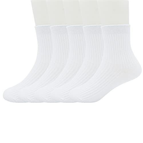 White 5 Pairs Middle Length