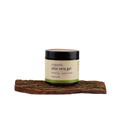 Organic Aloe Vera Gel by BODY TREE - Soothing Moisturizer for Sunburn, Dry Skin & Hair Care - 100% Pure Natural After Sun Relief & Hydration