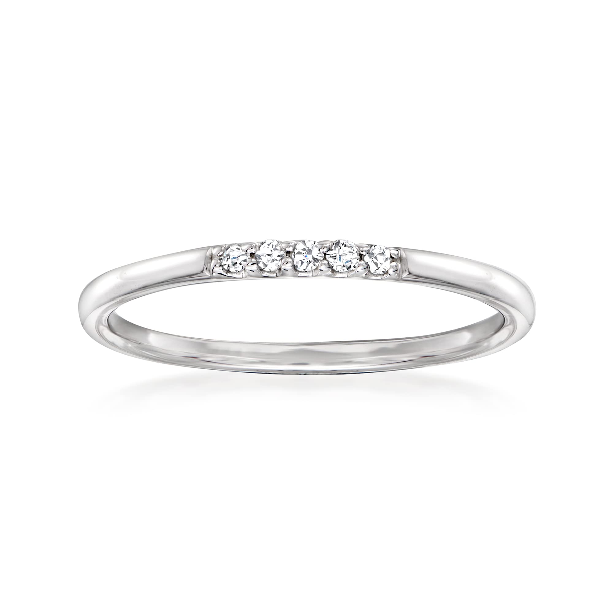 RS Pure by Ross-Simons Sterling Silver Diamond Ring - Size 6 | Elegant Jewelry for Weddings, Anniversaries & Special Occasions