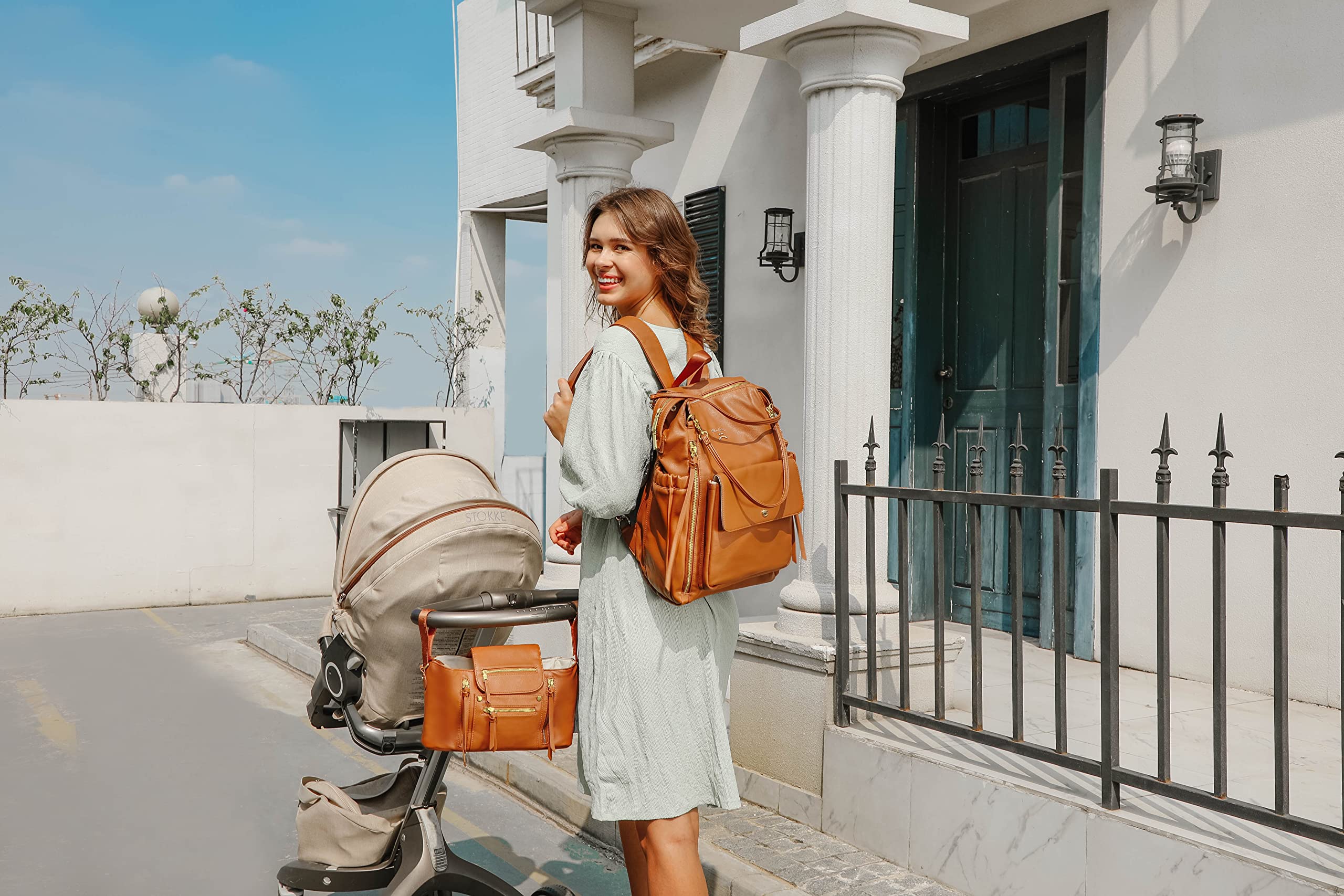 Miss Fong Diaper Bag Backpack - Large & Mini Baby Diaper Bags with Built-in Organizer | Perfect for Travel, Daycare & On-the-Go Parents