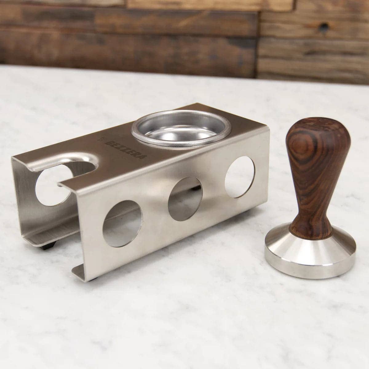 Bezzera Professional Espresso Tamping Station - Heavy Duty Coffee Tamper Stand for Baristas & Home Brewing - Perfect for Espresso Machines & Coffee Shops