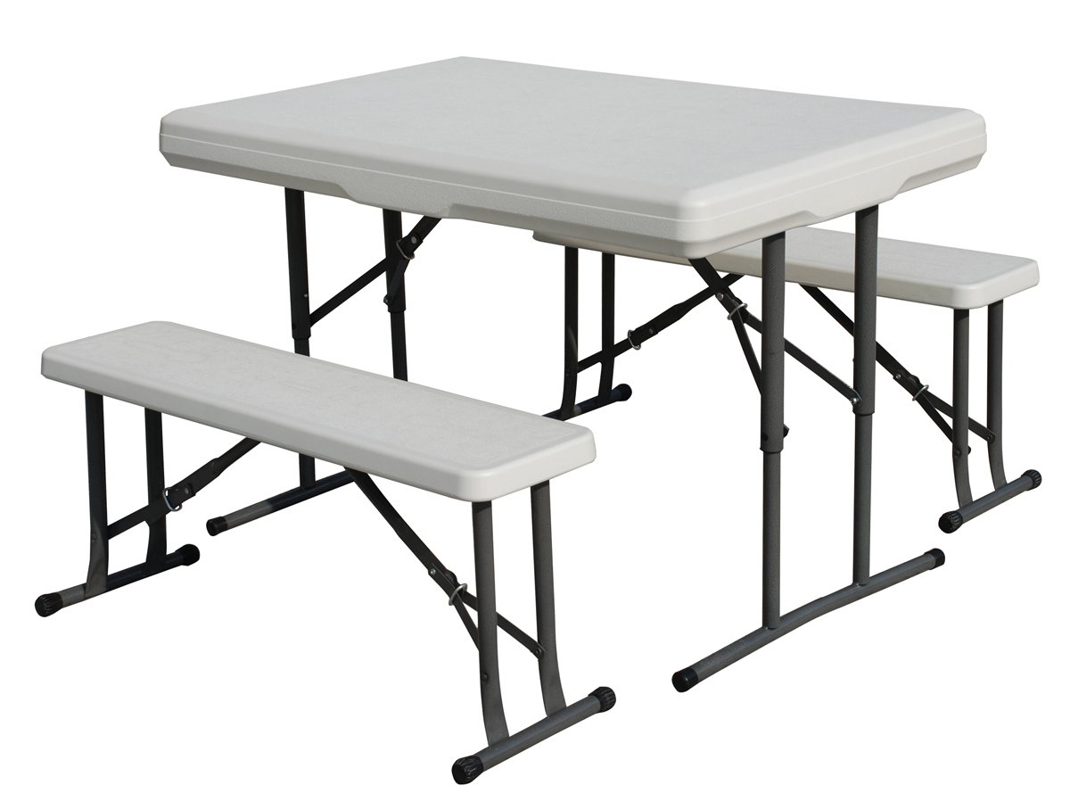 Stansport Heavy-Duty Picnic Table and Bench Set (616) - Outdoor Camping, Backyard, Park Furniture for Family Gatherings & BBQs