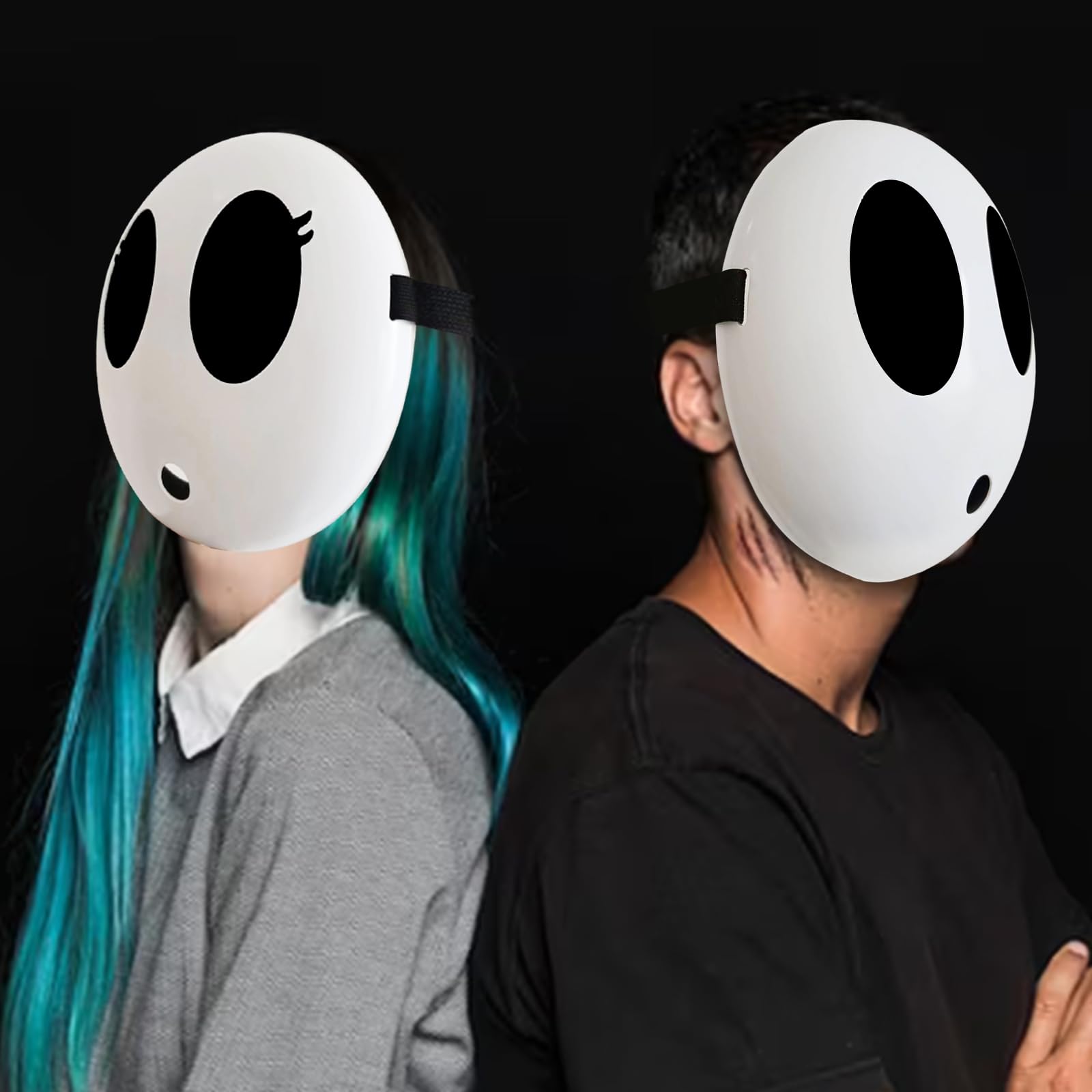 White Shy Guy Mask - Anime & Halloween Cosplay Costume Accessory - Perfect for Halloween Parties, Cosplay Events, and Themed Gatherings