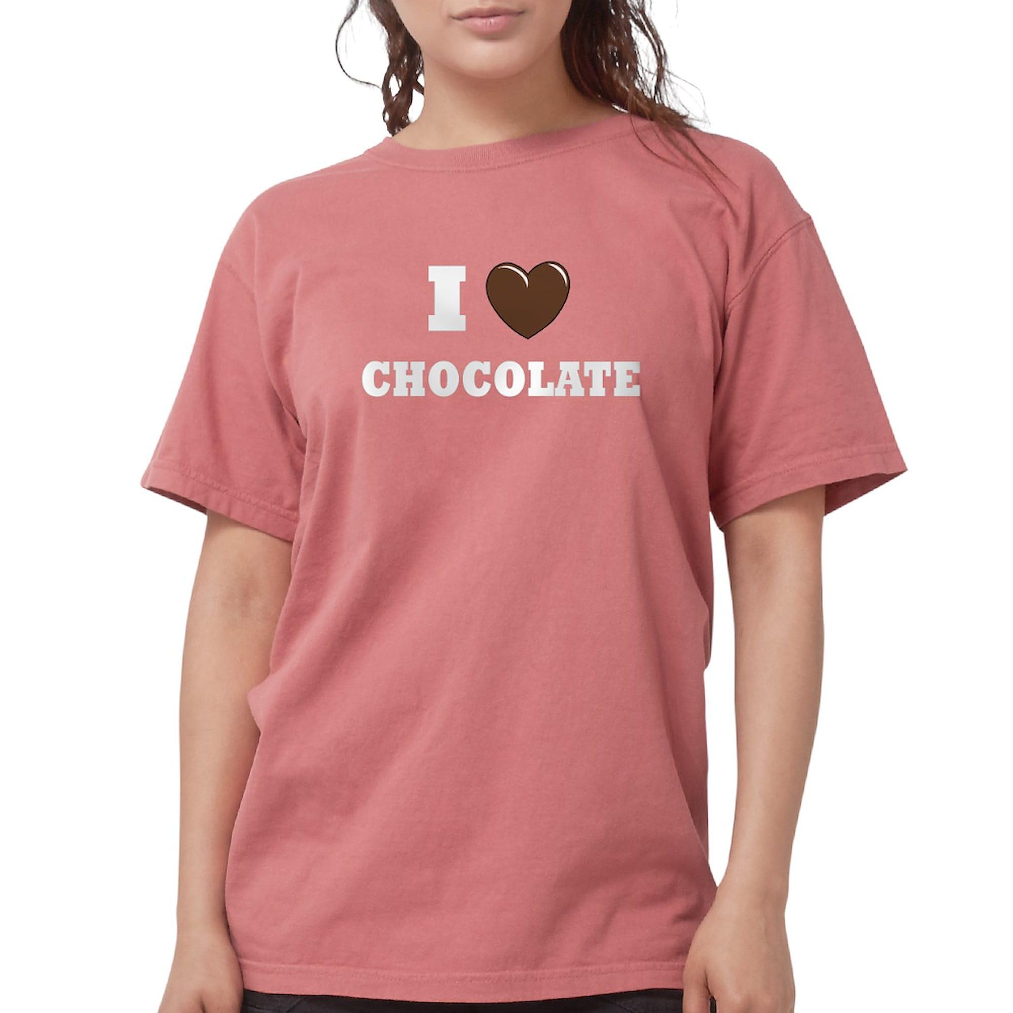 I Love Chocolate T-Shirt for Women - Comfort Colors® Soft Cotton Tee - Perfect for Casual Wear, Gifts & Chocolate Lovers