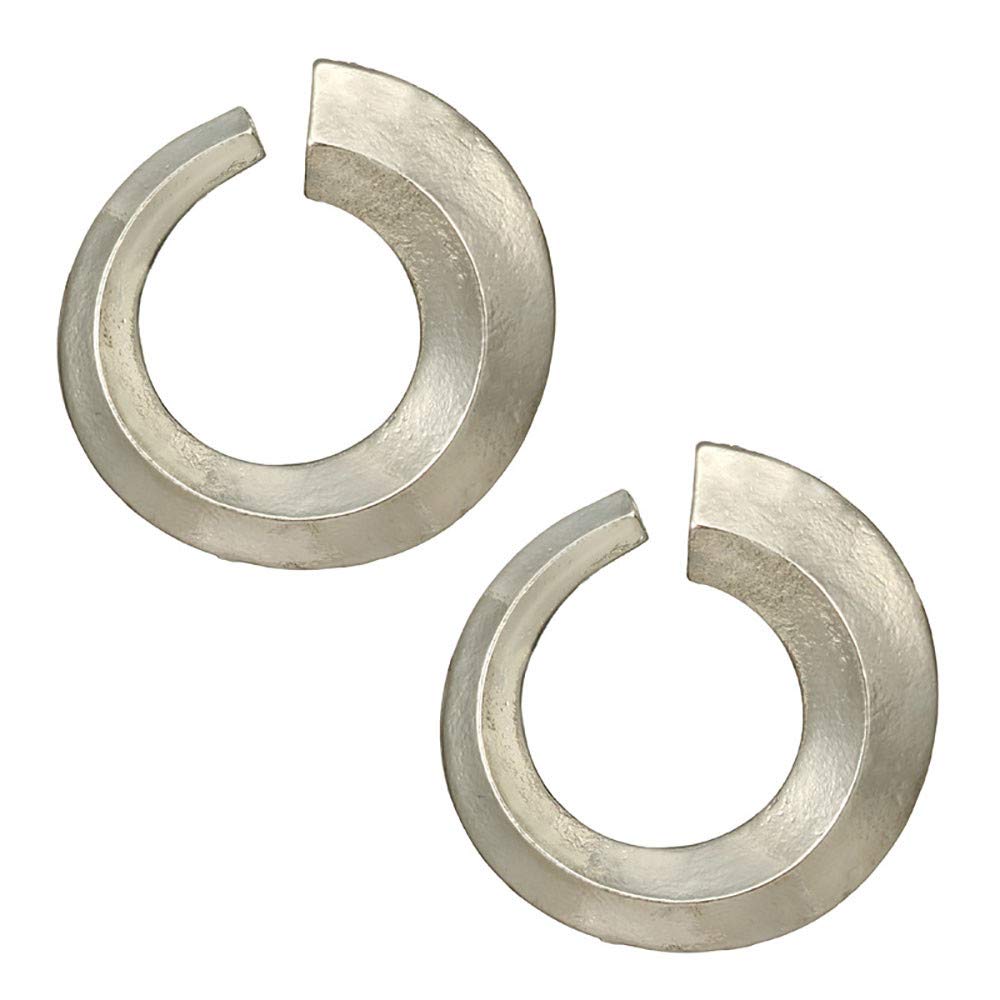 Kiosan Gold Stud Earrings for Women - Irregular Semicircular Geometric Earrings in Metal Alloy (Silver, One Size) - Perfect for Everyday Wear, Parties & Special Occasions
