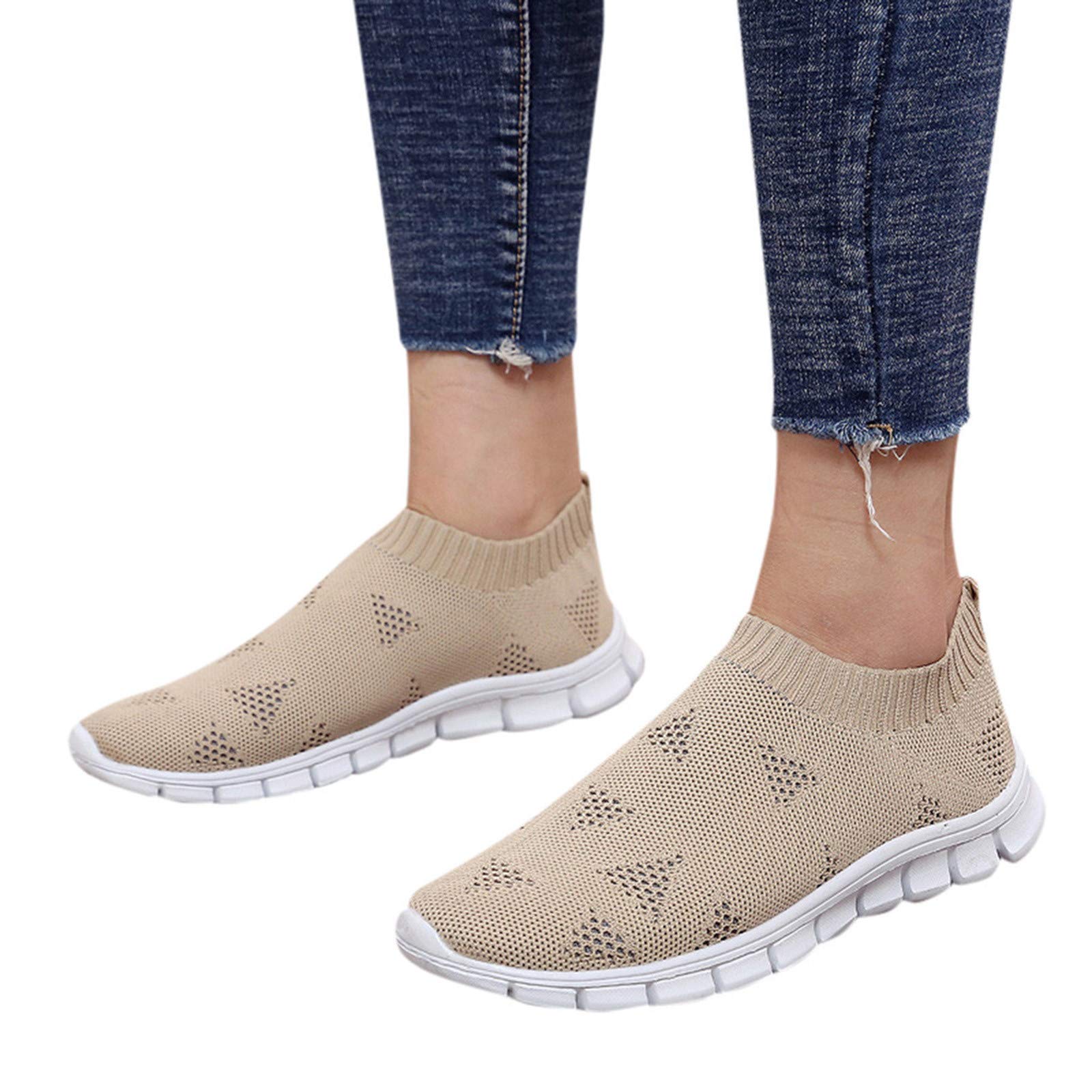 Gloneld Women's Sneakers - Comfortable Slip-On Walking Shoes for Women, Low Top Casual Athletic Shoes | Perfect for Walking, Running Errands & Everyday Wear