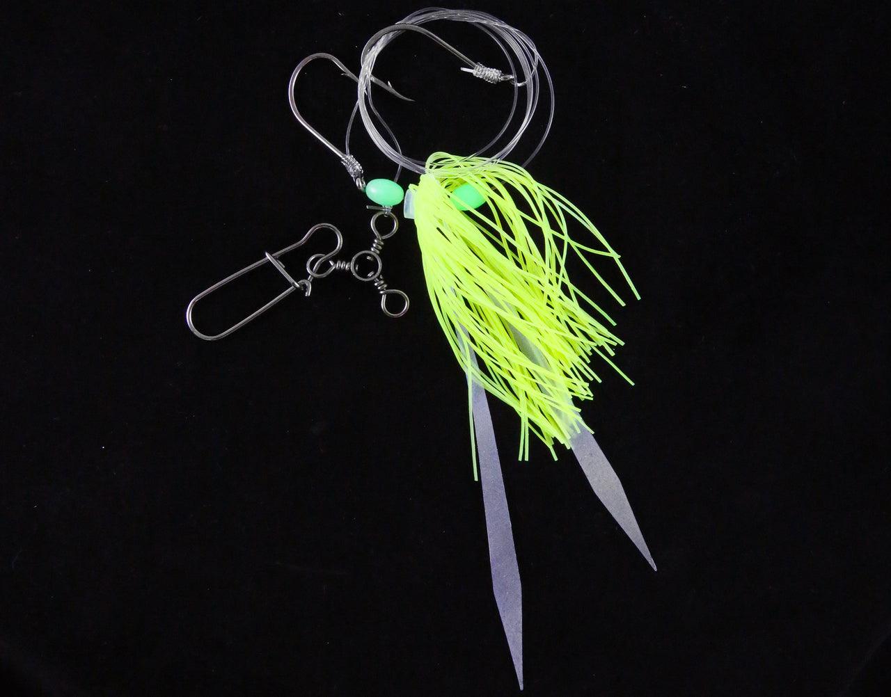 Jigging World Micro Silicone Skirt Tandem Rigs - Soft Lure Fishing Skirts for Bass, Walleye & Saltwater Gamefish - Perfect for Jigging, Trolling & Casting Techniques