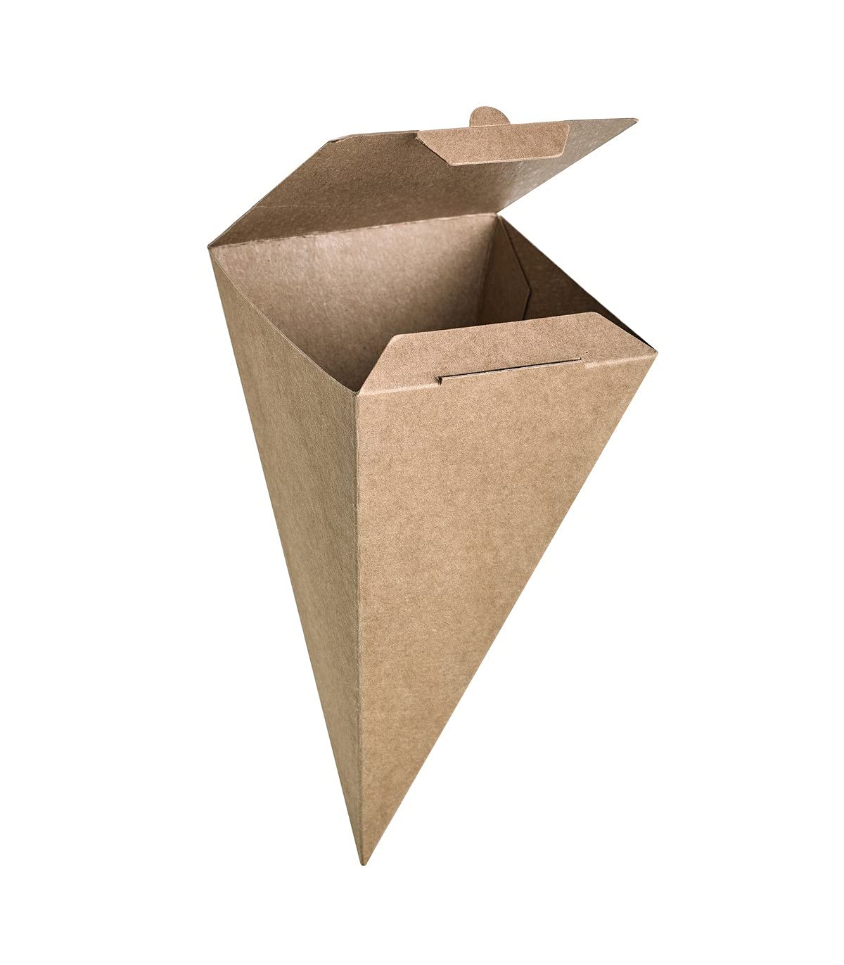 PacknWood 210SCONEKR 3.5 x 3.5 Inch Reclosable Kraft Paper Snack Cones - Perfect for Ice Cream, Popcorn, Candy & Party Favors at Events