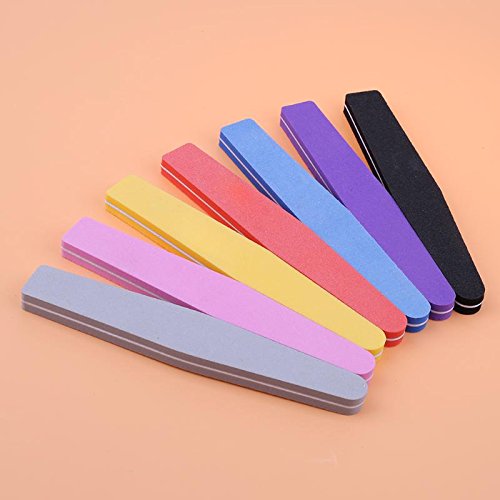 10-Pack EVA Washable Nail Buffing & Polishing Sponge Files - 7 Colors for Salon & Home Manicure | Gentle Sanding, Smoothing & Shining | Perfect for DIY Nails, Gel Polish Prep & Professional Use