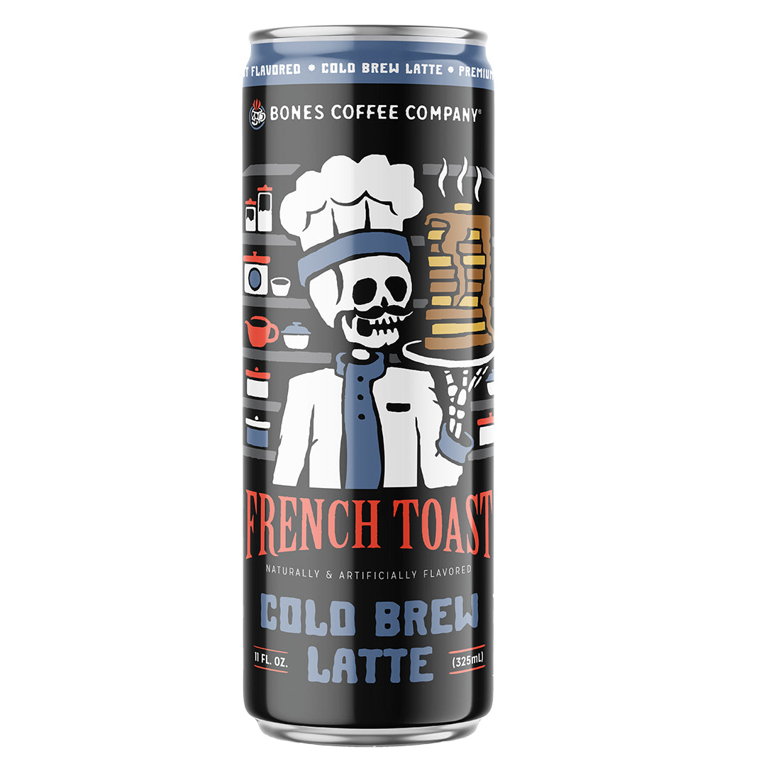 French Toast Cold Brew Latte Single Can - Premium Ready-to-Drink Coffee for Breakfast, Office & On-the-Go | Sweet Cinnamon Flavored Iced Coffee Beverage