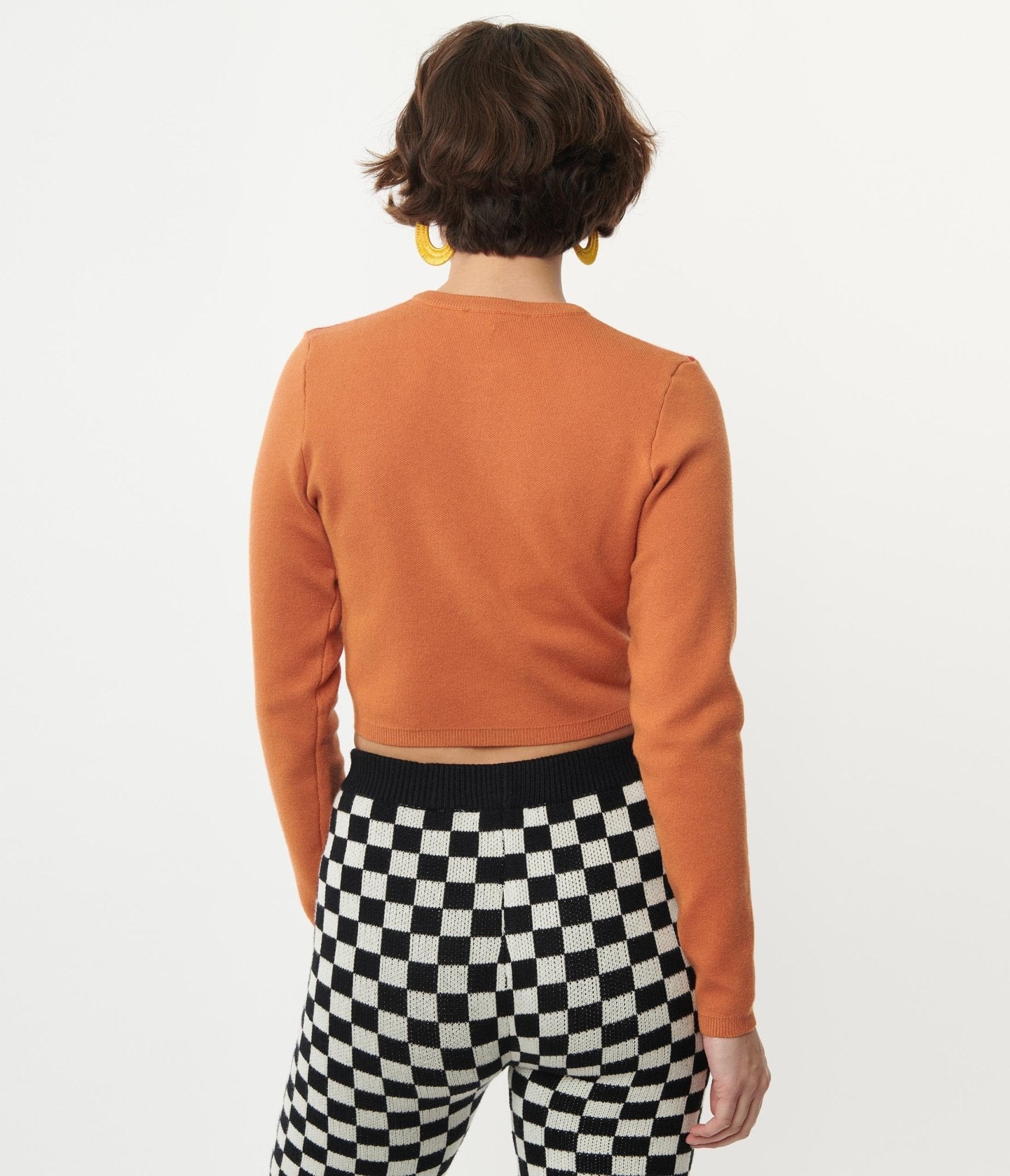 Stylish Orange Heart Stripe Cardigan for Women - Cozy Knit Sweater with Heart Pattern - Perfect for Fall & Winter Outfits, Date Nights and Casual Wear