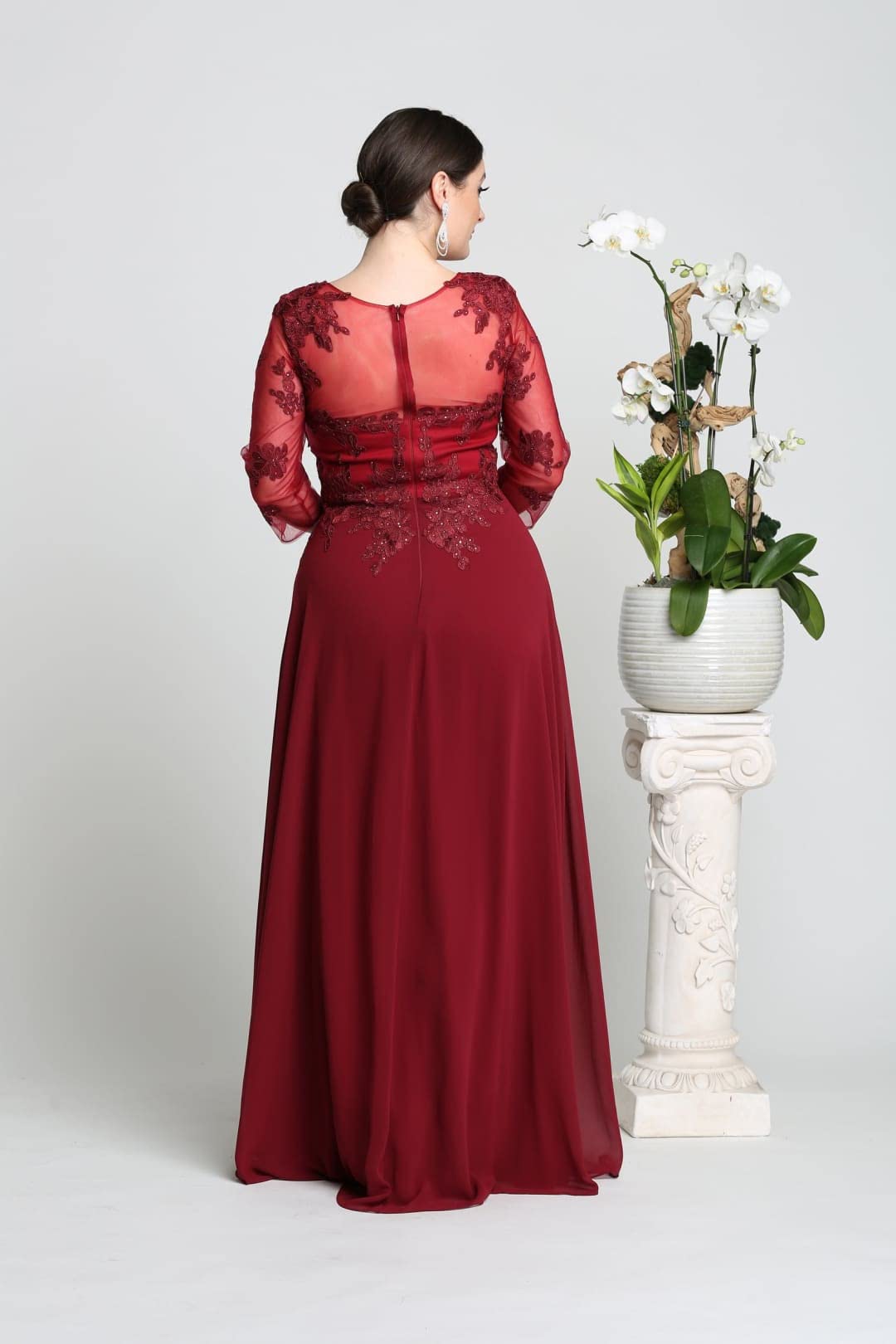 Elegant Mother of The Bride Embroidered Gown - Formal Wedding Guest Dress for Special Occasions & Evening Events