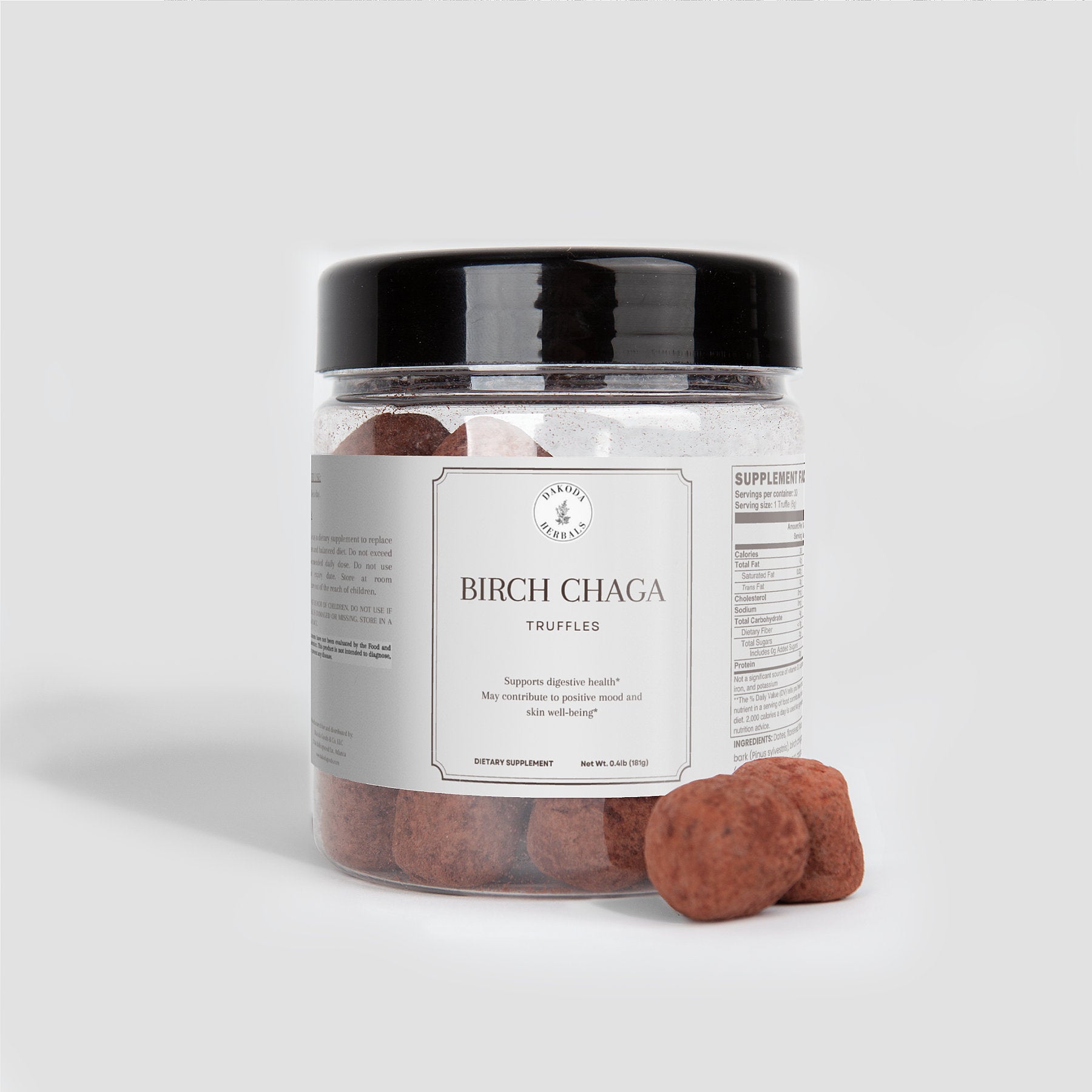 Organic Birch Chaga Truffles - Wild-Harvested Superfood Mushroom Supplement for Immune Support & Energy Boost - Perfect for Coffee, Tea & Smoothies