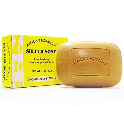 AFRICAN FORMULA SULFUR SOAP for Acne Treatment - 5 oz Bar | Medicated Skin Cleanser for Face & Body - Helps Clear Breakouts, Blackheads & Blemishes | Perfect for Sensitive, Oily & Problem Skin Care Routine