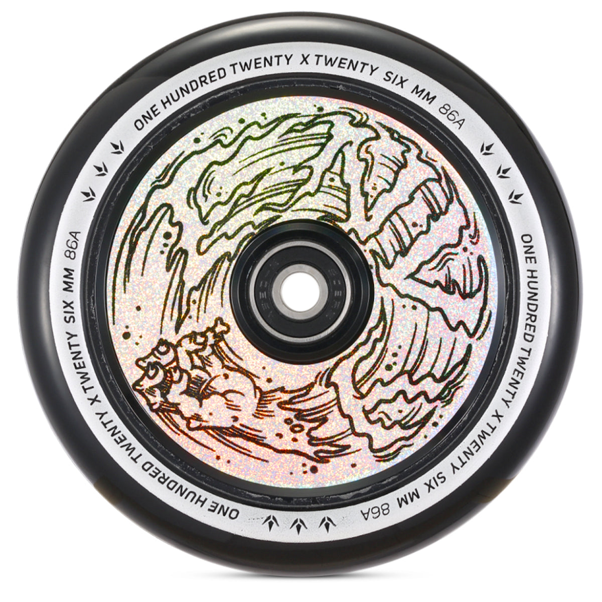 Envy Holographic Skateboard Wheels 120mm - Smooth Ride for Street & Park Skating - Perfect for Cruising & Tricks