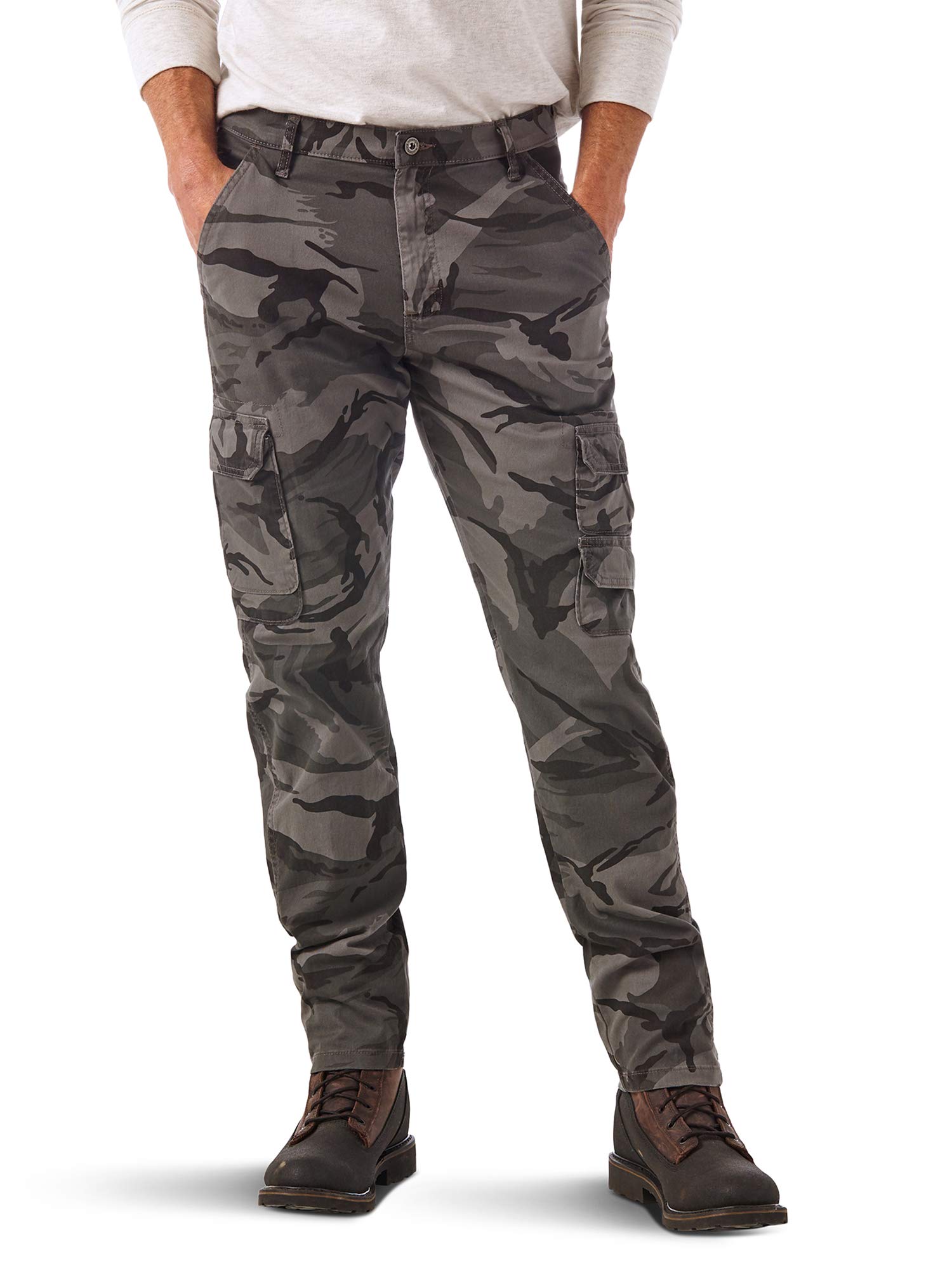Wrangler Authentics Men's Regular Tapered Cargo Pants - Durable Work & Outdoor Pants for Hiking, Camping & Casual Wear