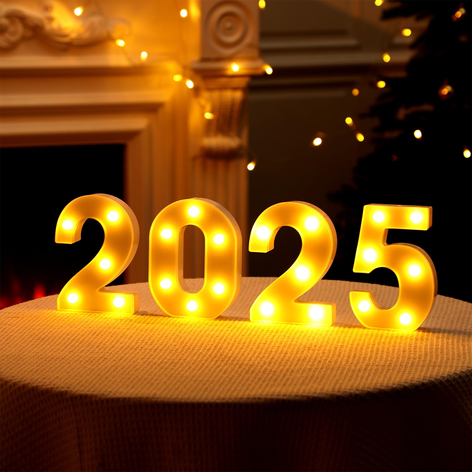 2025 LED Light Up Numbers - Battery Operated Graduation & New Year Party Decorations for Tables, Walls & Events - Glowing Number Signs for 2025 Graduation Parties, NYE Celebrations & Special Occasions