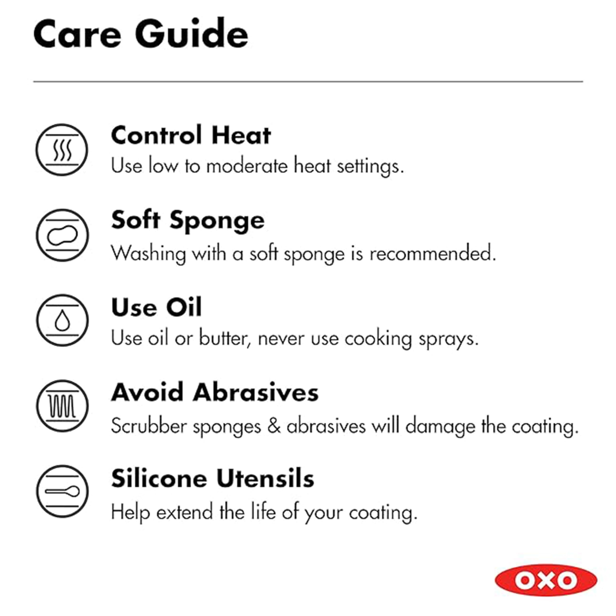 OXO 3-Piece Ceramic Nonstick Frying Pan Set (8