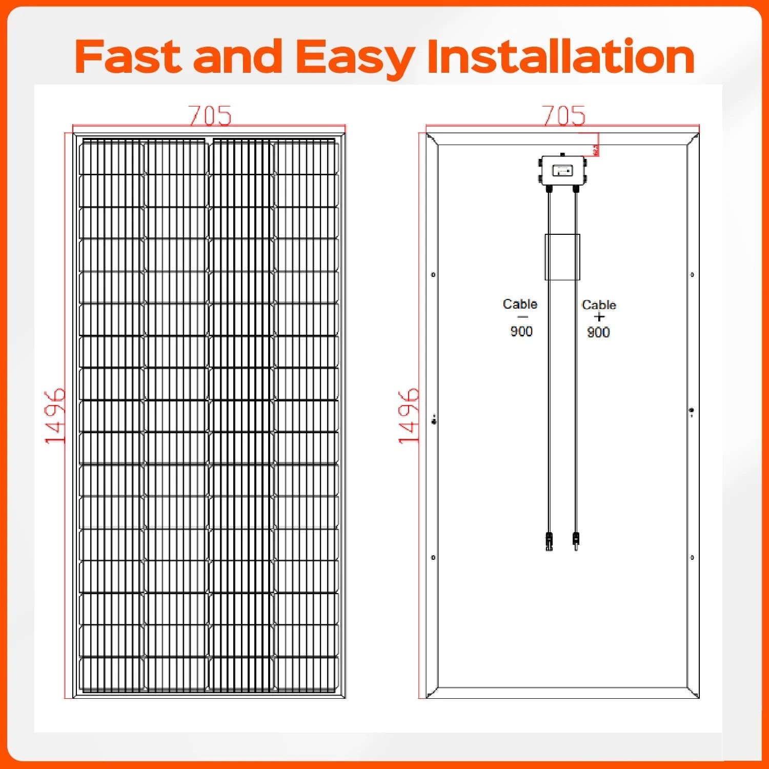 ACOPOWER 200W 24V Monocrystalline Solar Panel with 9BB Cells - High Efficiency Solar Panel for RV, Boat, Off-Grid & Home Use