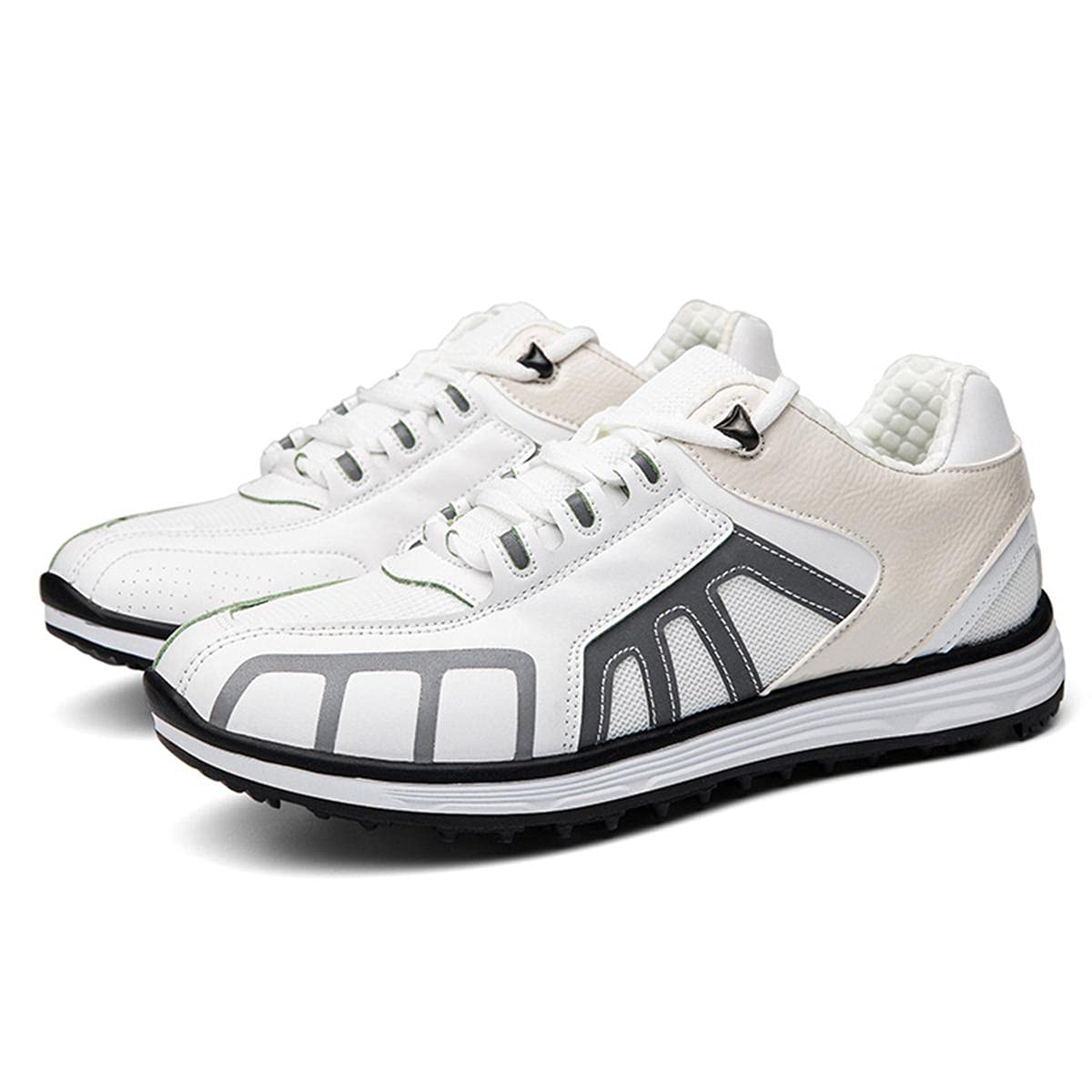 HANHJ Fire Wolf Men's Waterproof Golf Shoes - Non-Slip Leather Training Shoes for Comfort & Breathability | Perfect for Outdoor Sports, Golf Courses & Casual Wear